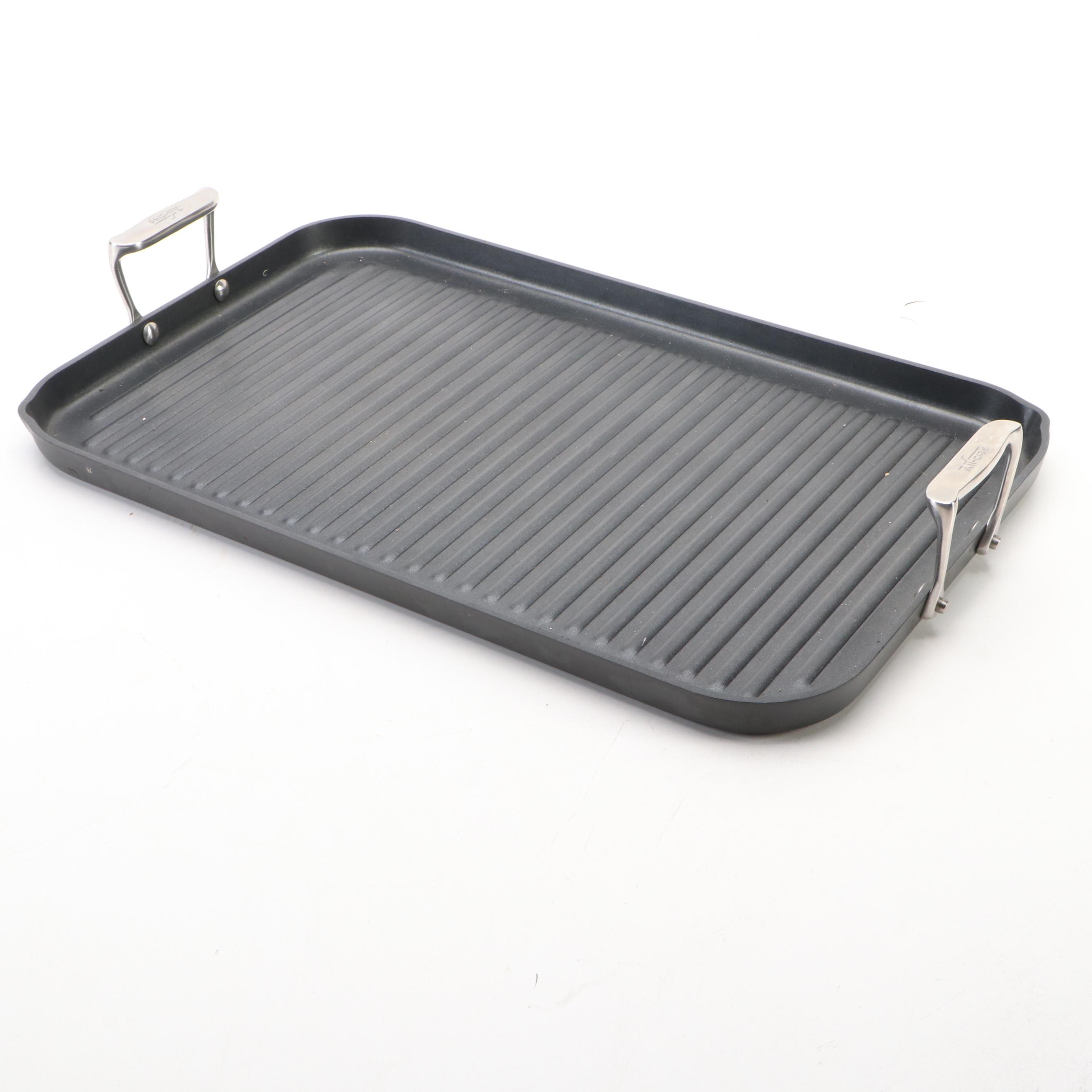 All-Clad Griddle with Wapak and Wagner Ware Sidney Cast Iron Skillets