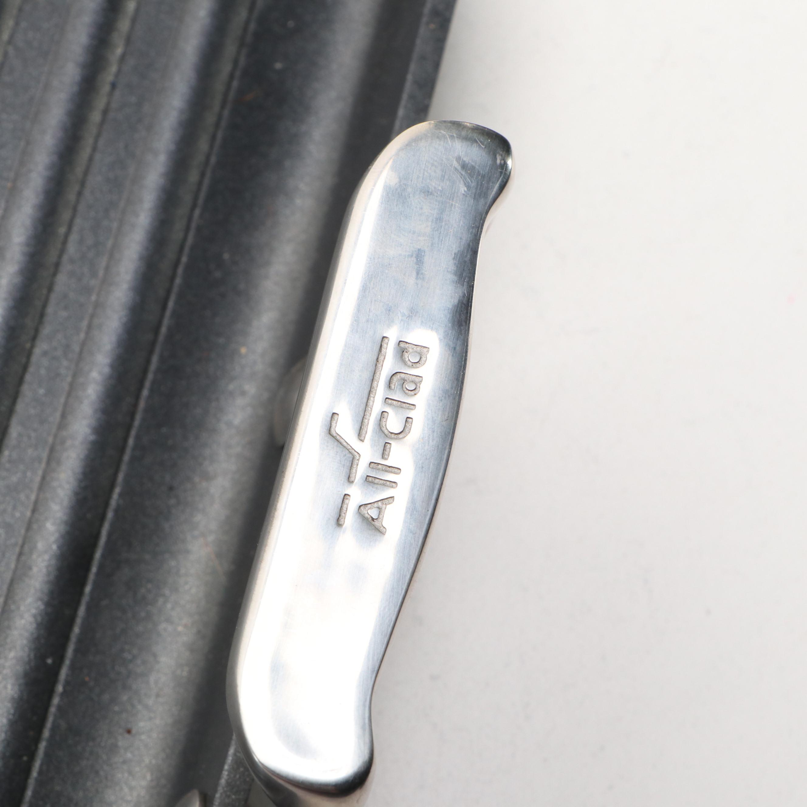 All-Clad Griddle with Wapak and Wagner Ware Sidney Cast Iron Skillets