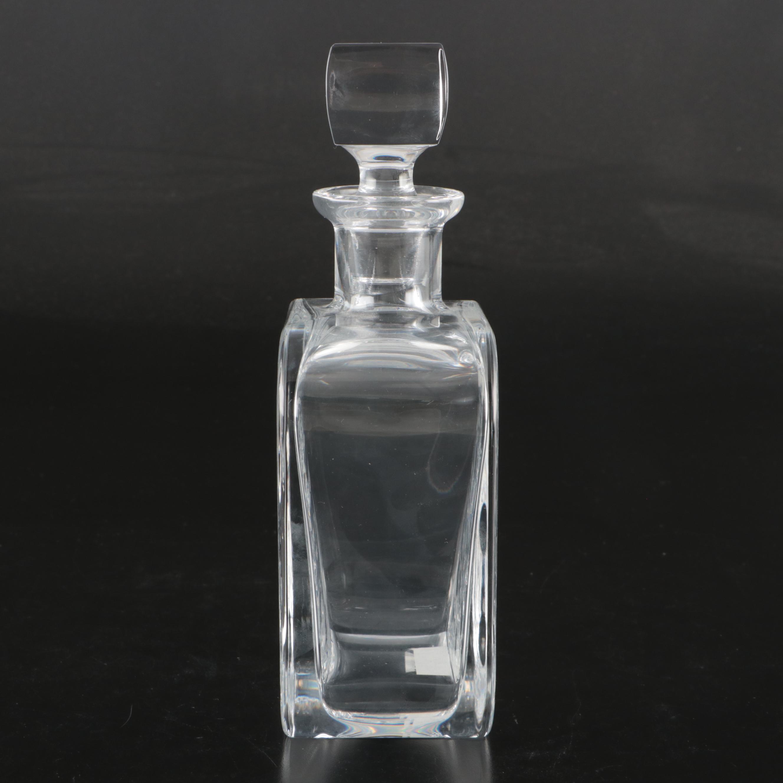 "Galaxy" Crystal Block Decanter with Other Cut Crystal Decanters