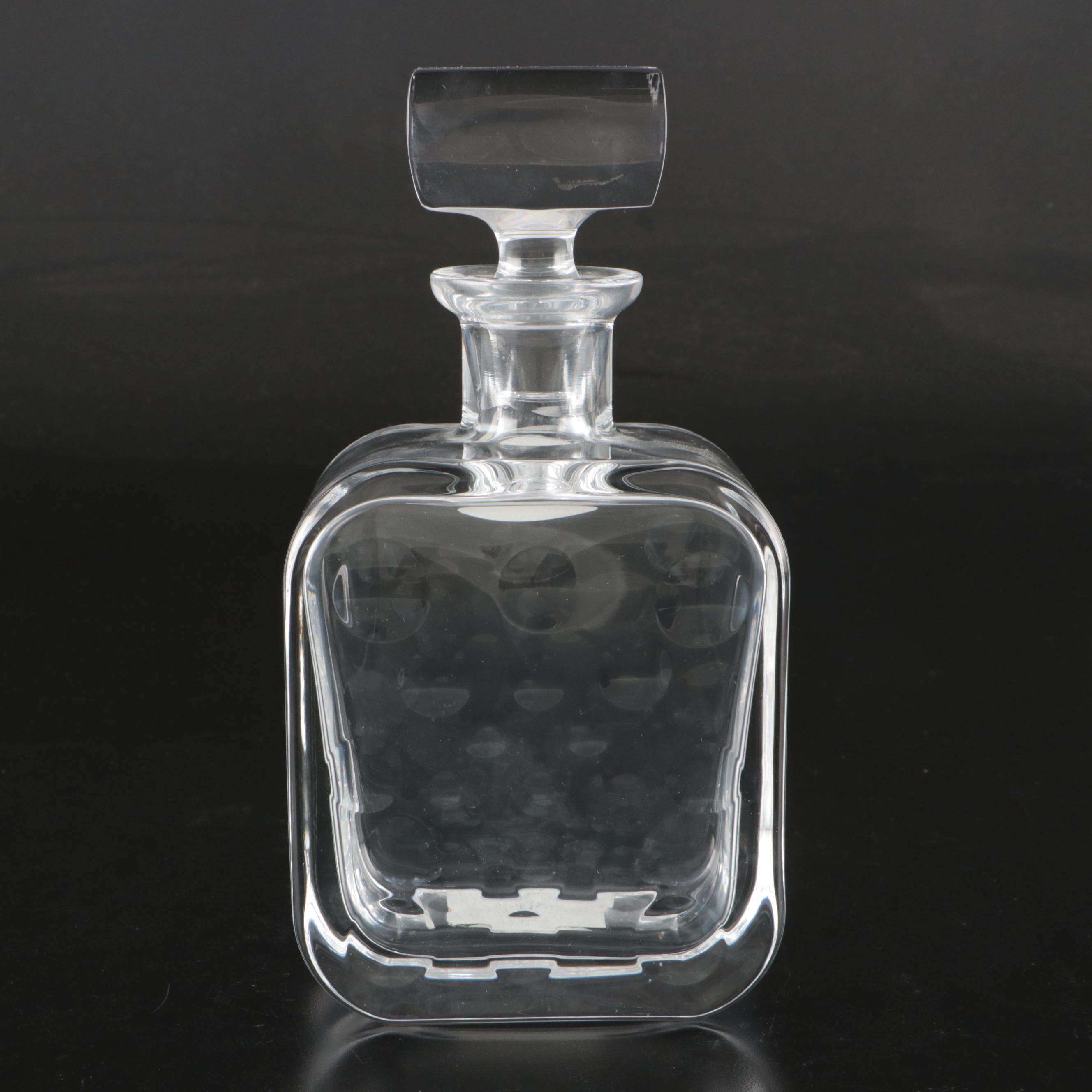 "Galaxy" Crystal Block Decanter with Other Cut Crystal Decanters
