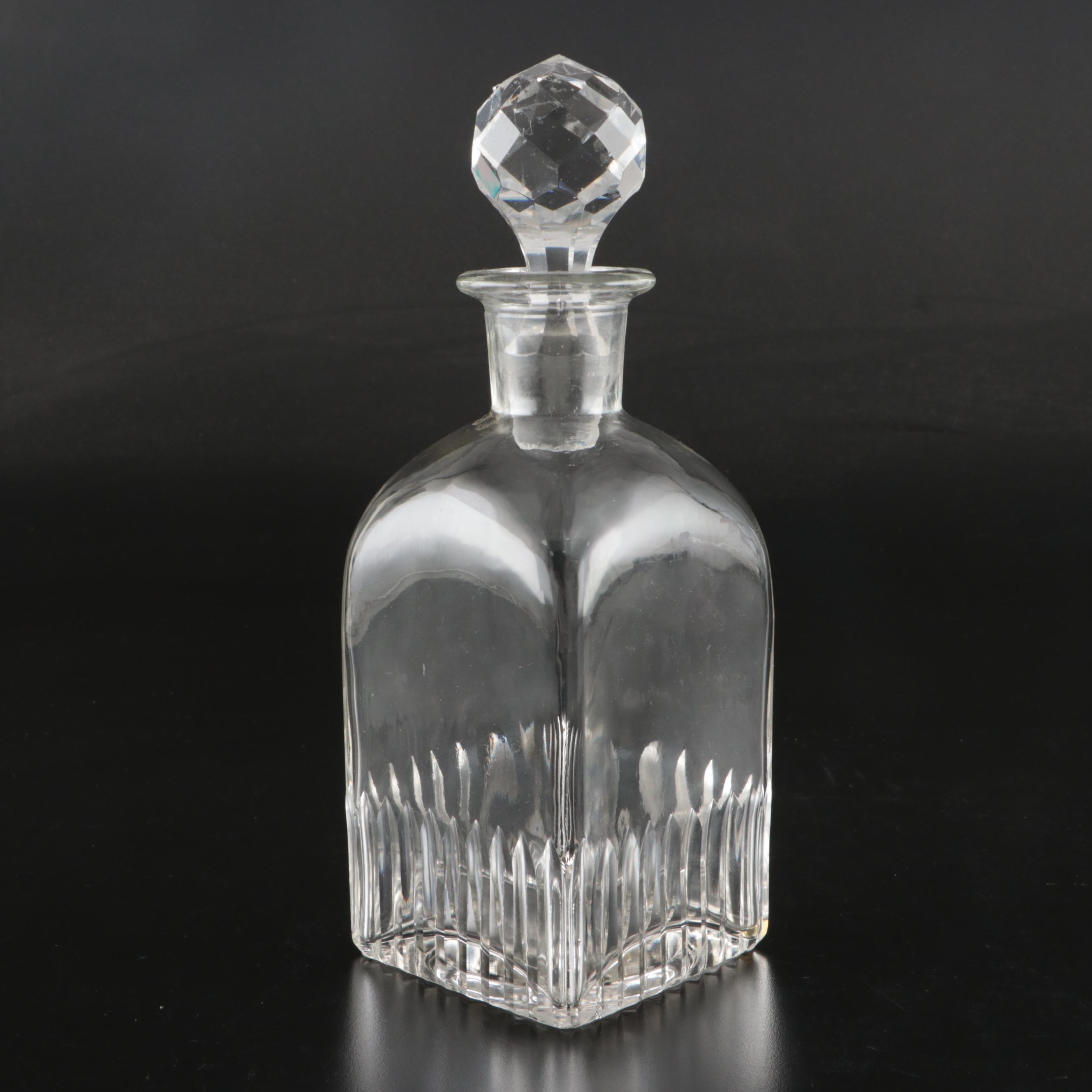 "Galaxy" Crystal Block Decanter with Other Cut Crystal Decanters