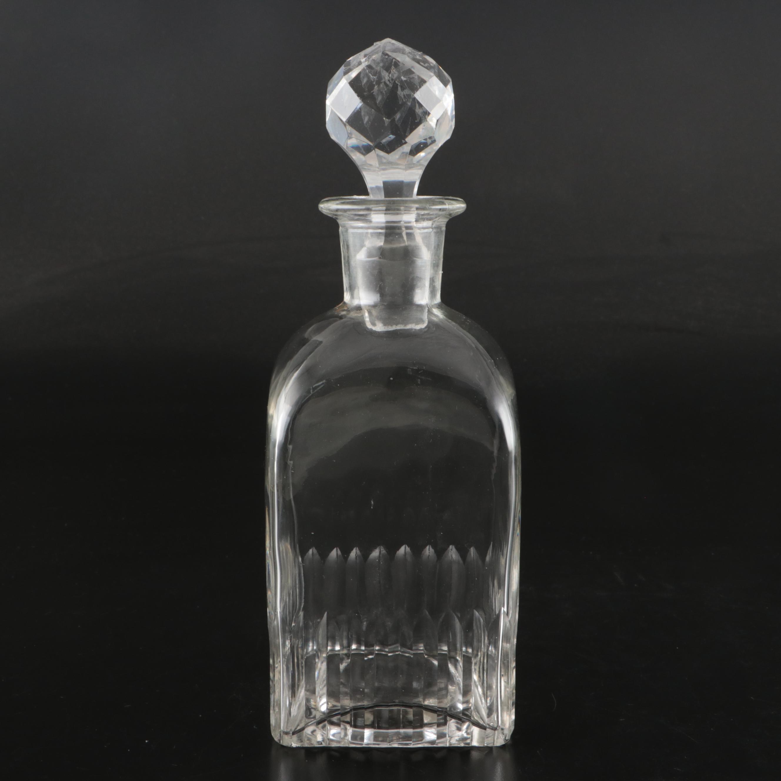 "Galaxy" Crystal Block Decanter with Other Cut Crystal Decanters