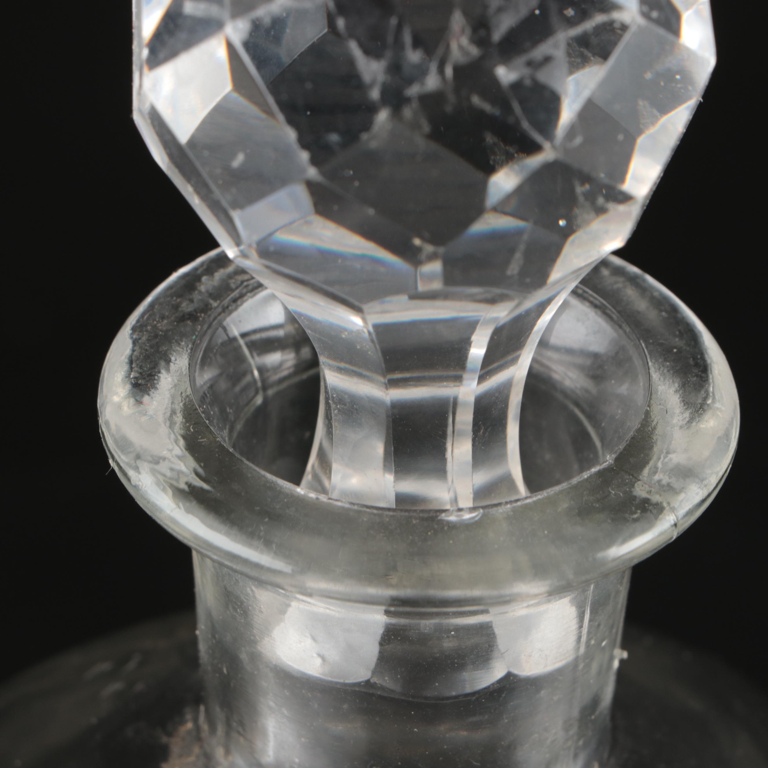 "Galaxy" Crystal Block Decanter with Other Cut Crystal Decanters
