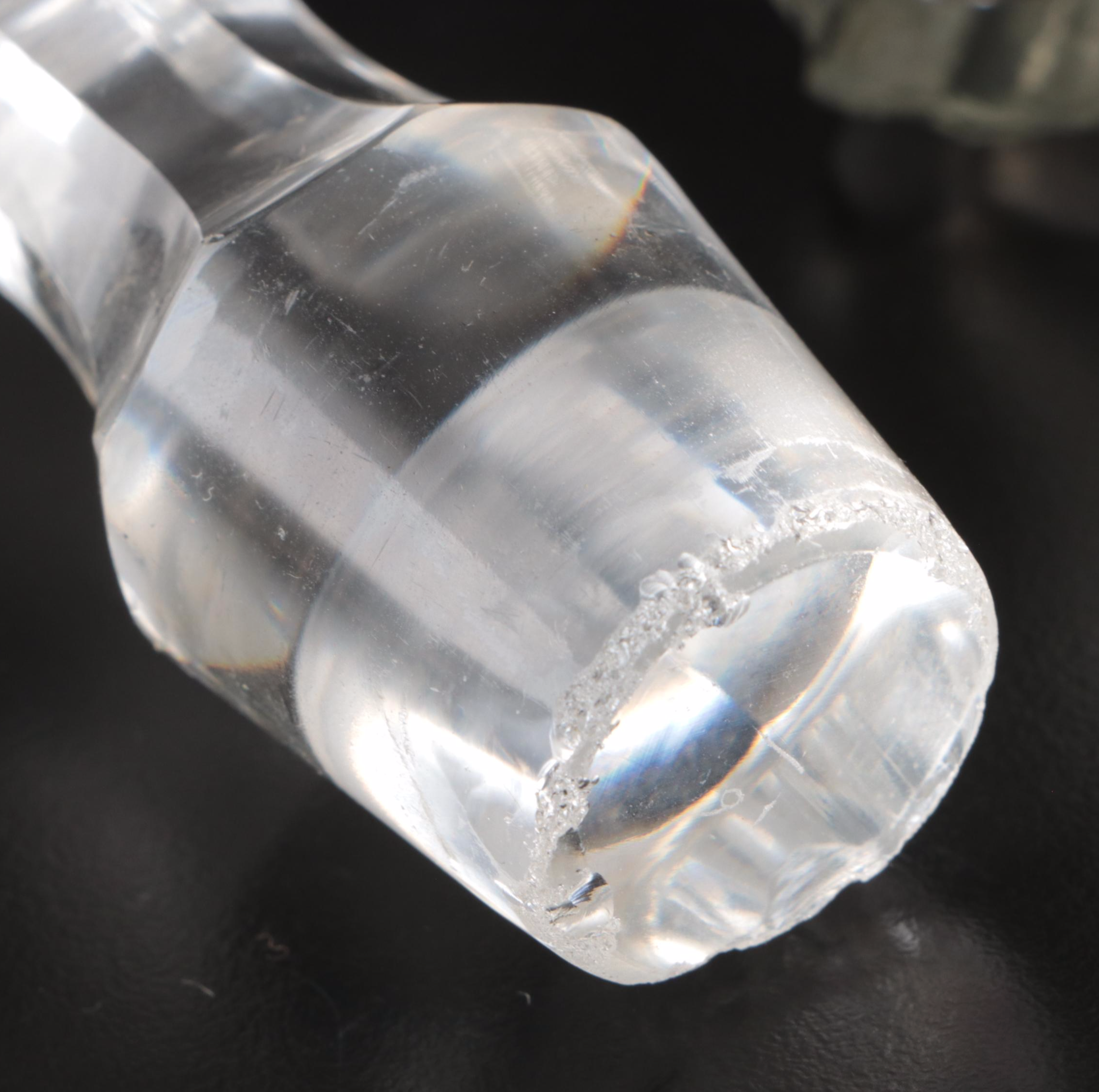 "Galaxy" Crystal Block Decanter with Other Cut Crystal Decanters