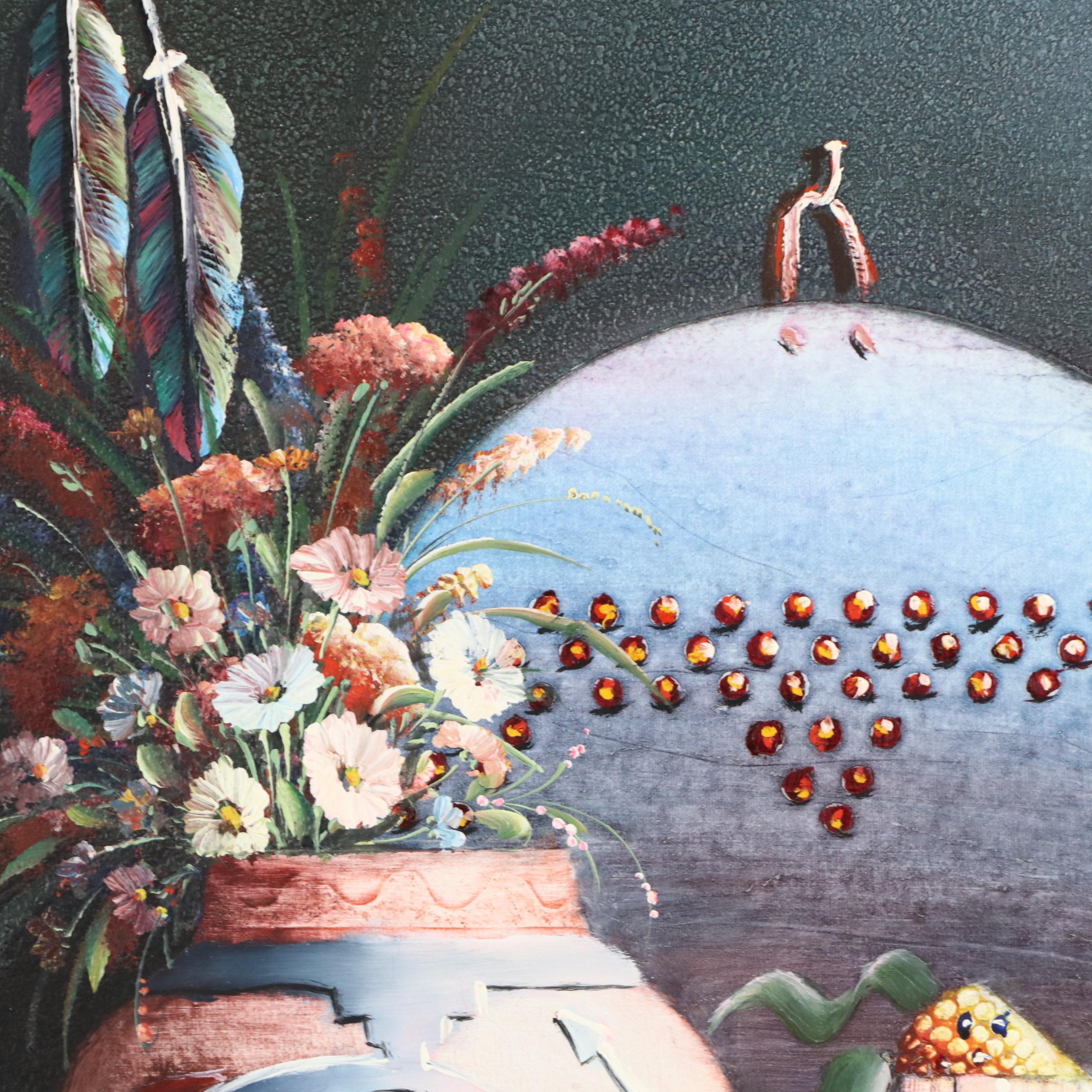 C. Benolt Still-Life Oil Painting of Southwestern Native American Art Forms