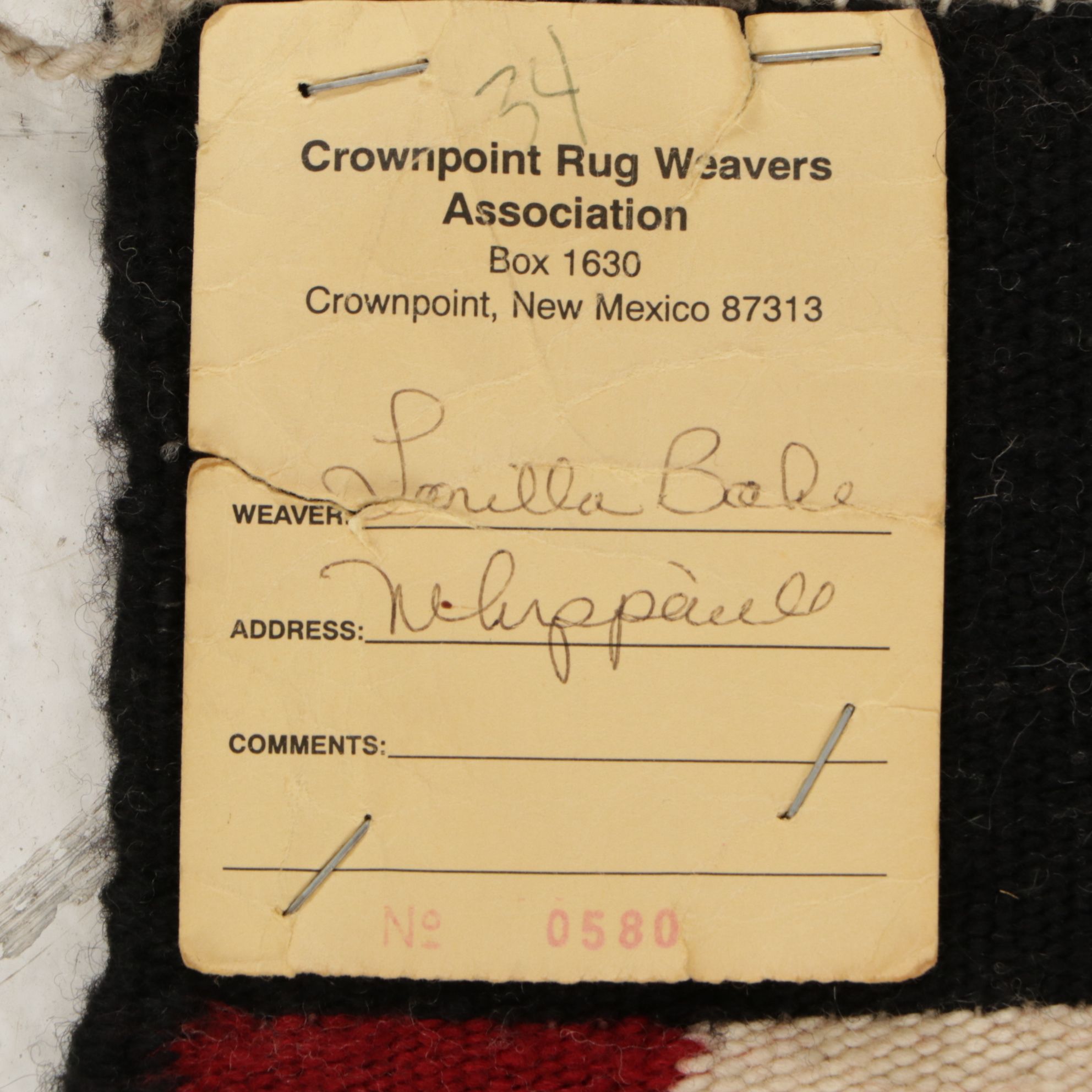 2'1" x 3' Handwoven Navajo Chief's Blanket Pattern Accent Rug