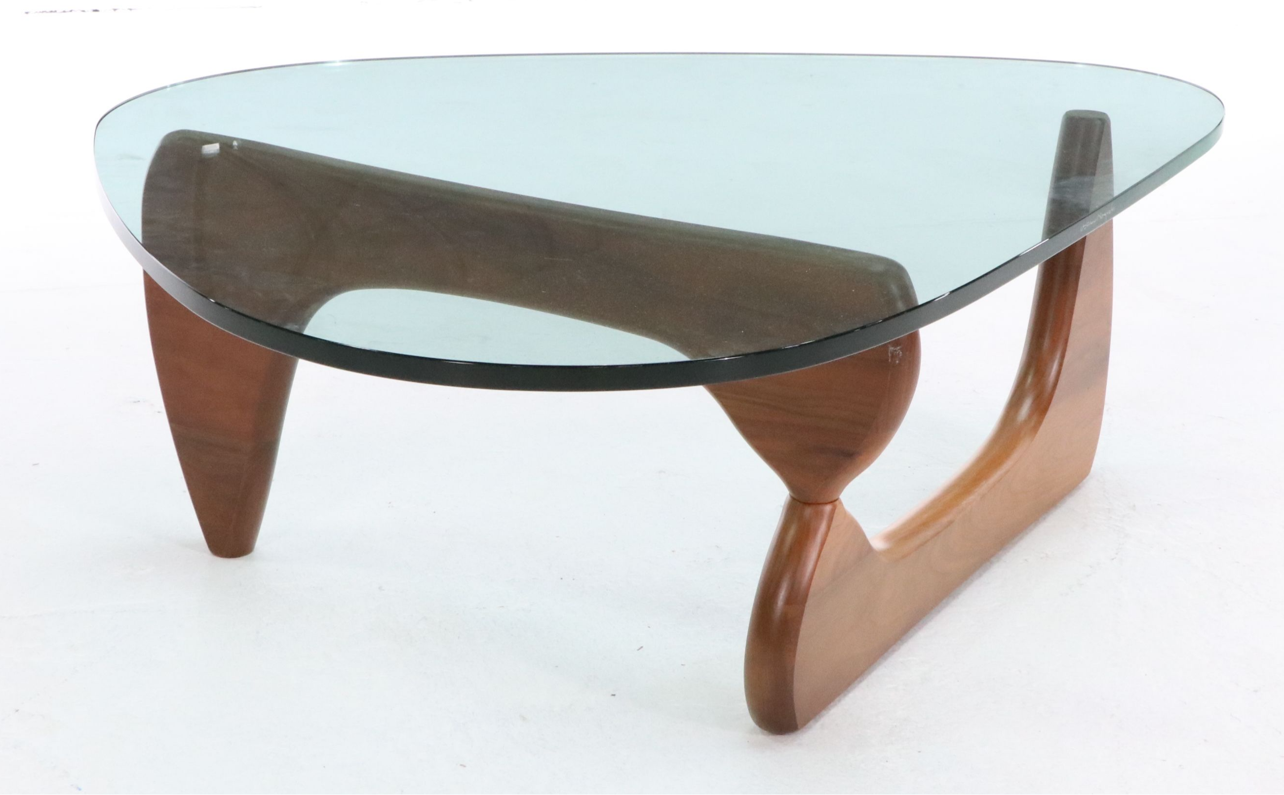 Isamu Noguchi for Herman Miller "Noguchi" Walnut and Glass Coffee Table