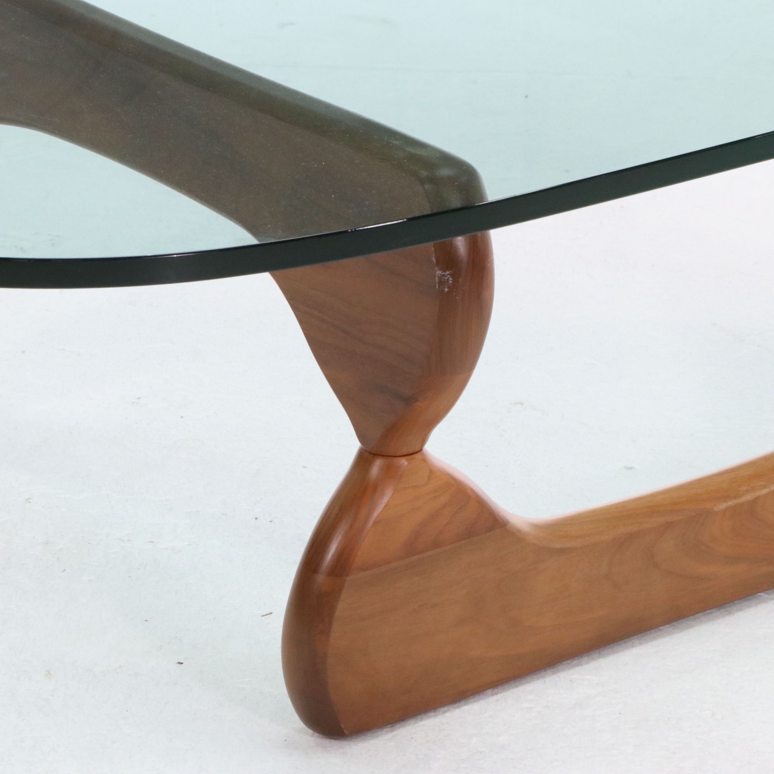 Isamu Noguchi for Herman Miller "Noguchi" Walnut and Glass Coffee Table