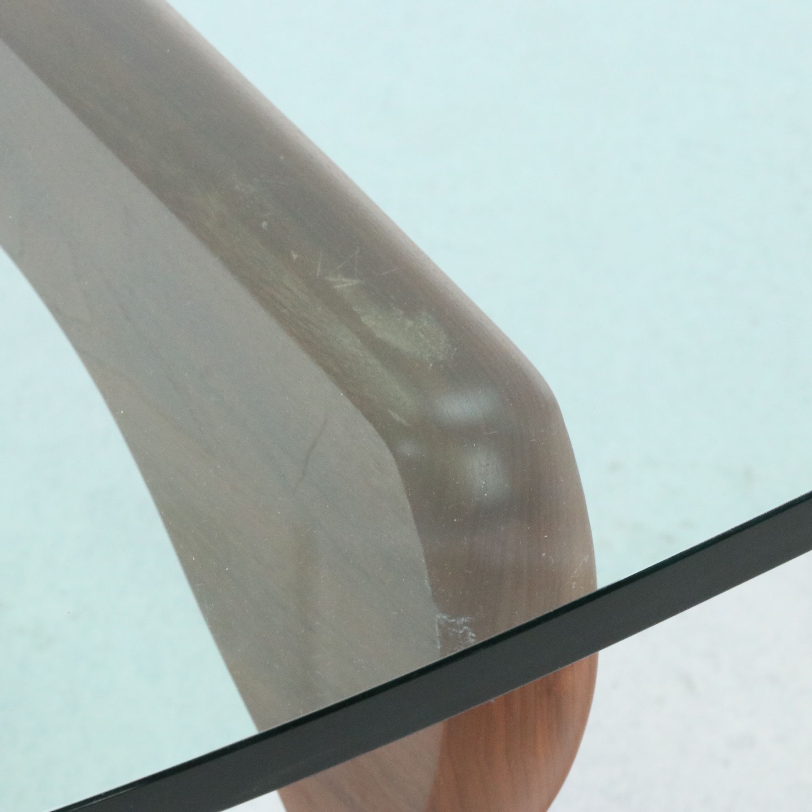 Isamu Noguchi for Herman Miller "Noguchi" Walnut and Glass Coffee Table