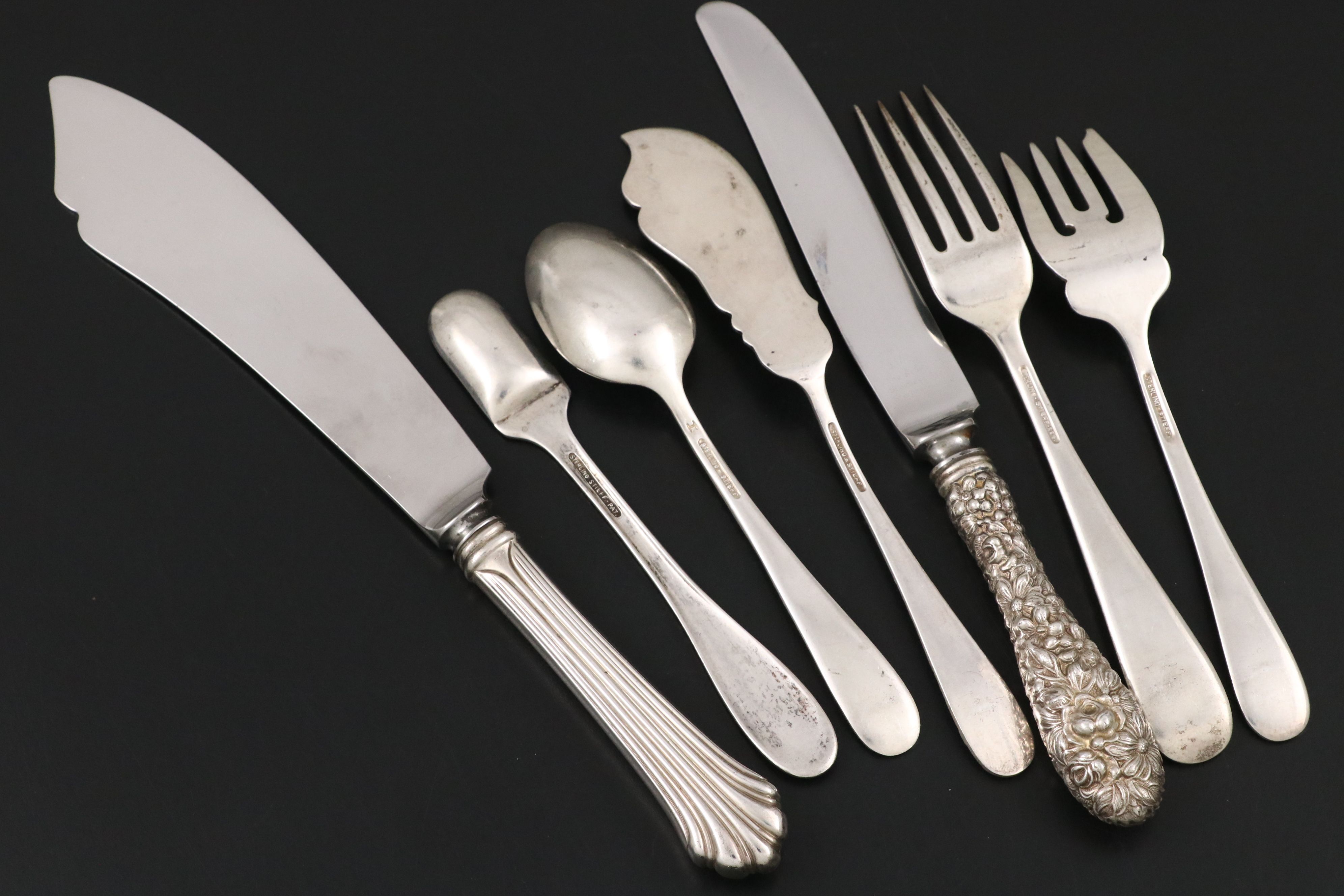 Kirk Stieff "Stieff Rose" and Other Sterling Silver Flatware