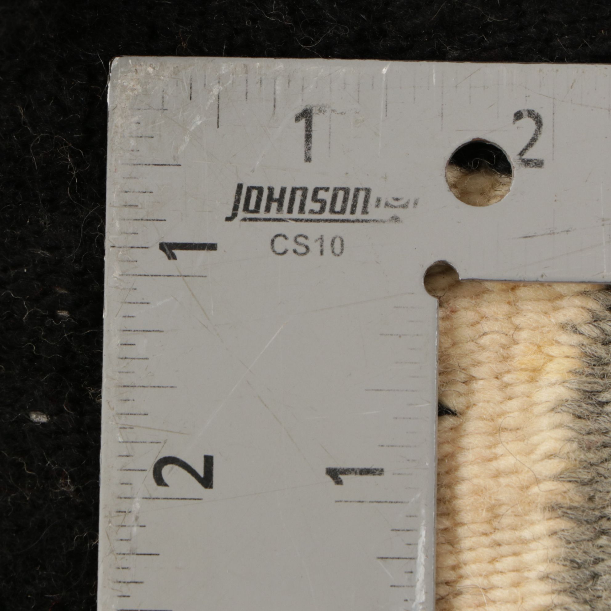 2' x 2'1" Handwoven Navajo Storm Pattern Accent Rug