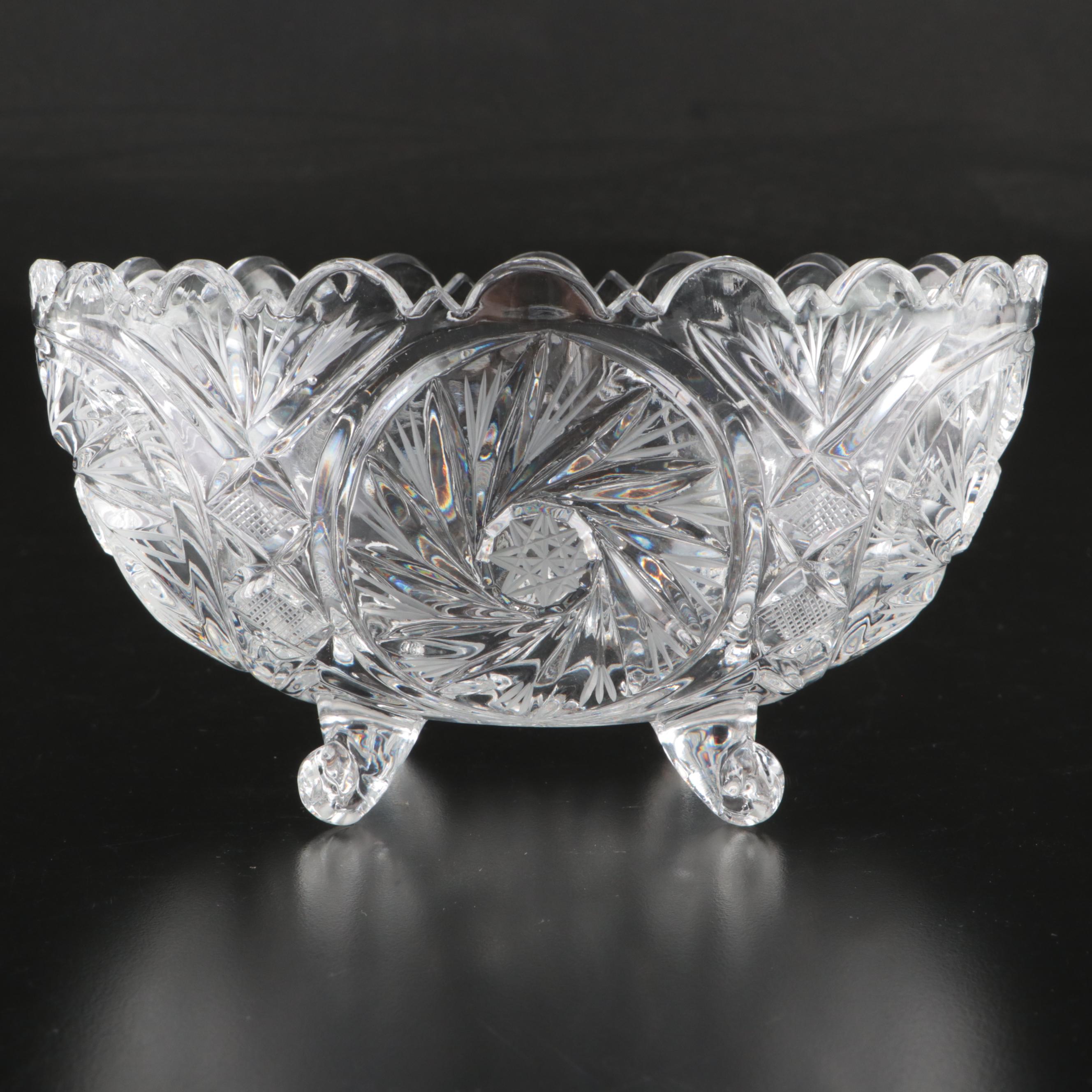 Imperial Slovakia Lead Crystal Vase with Crystal and Glass Collection