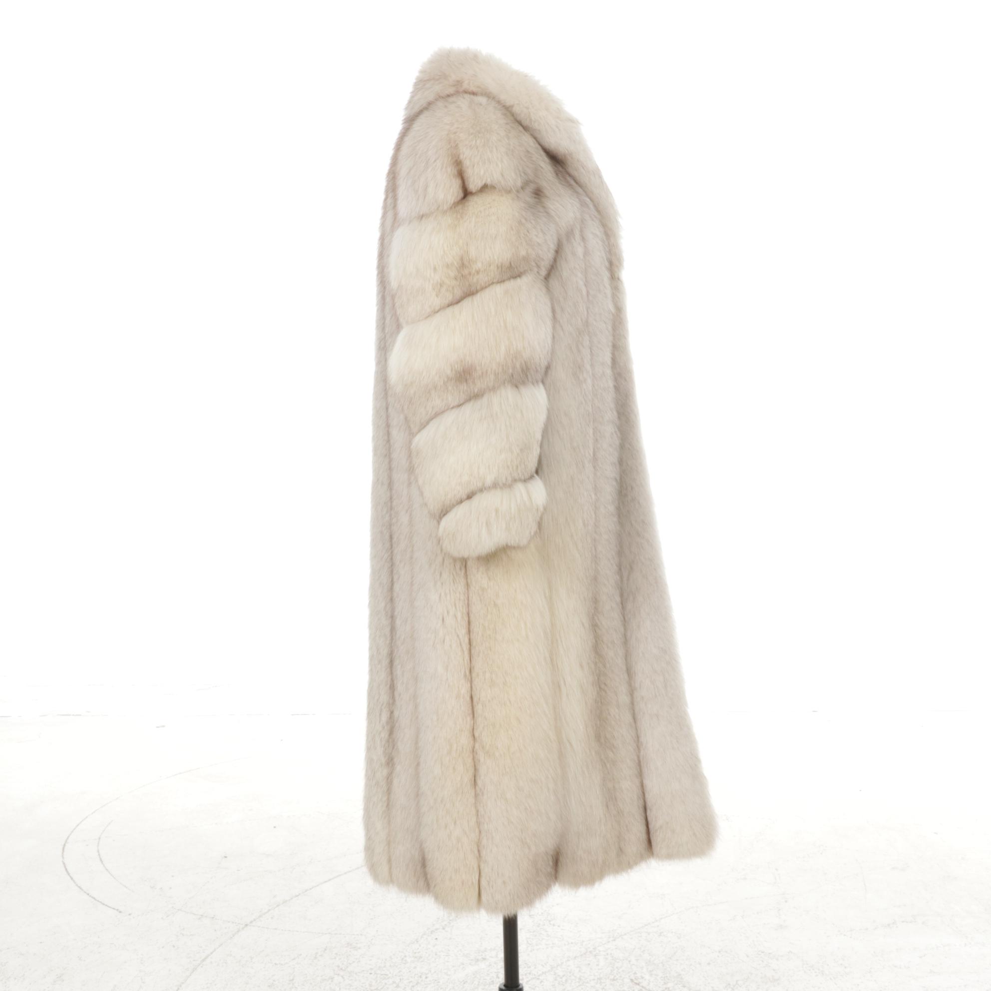 Blue Fox Fur Full Skin Long Coat by Berger Fur Co.