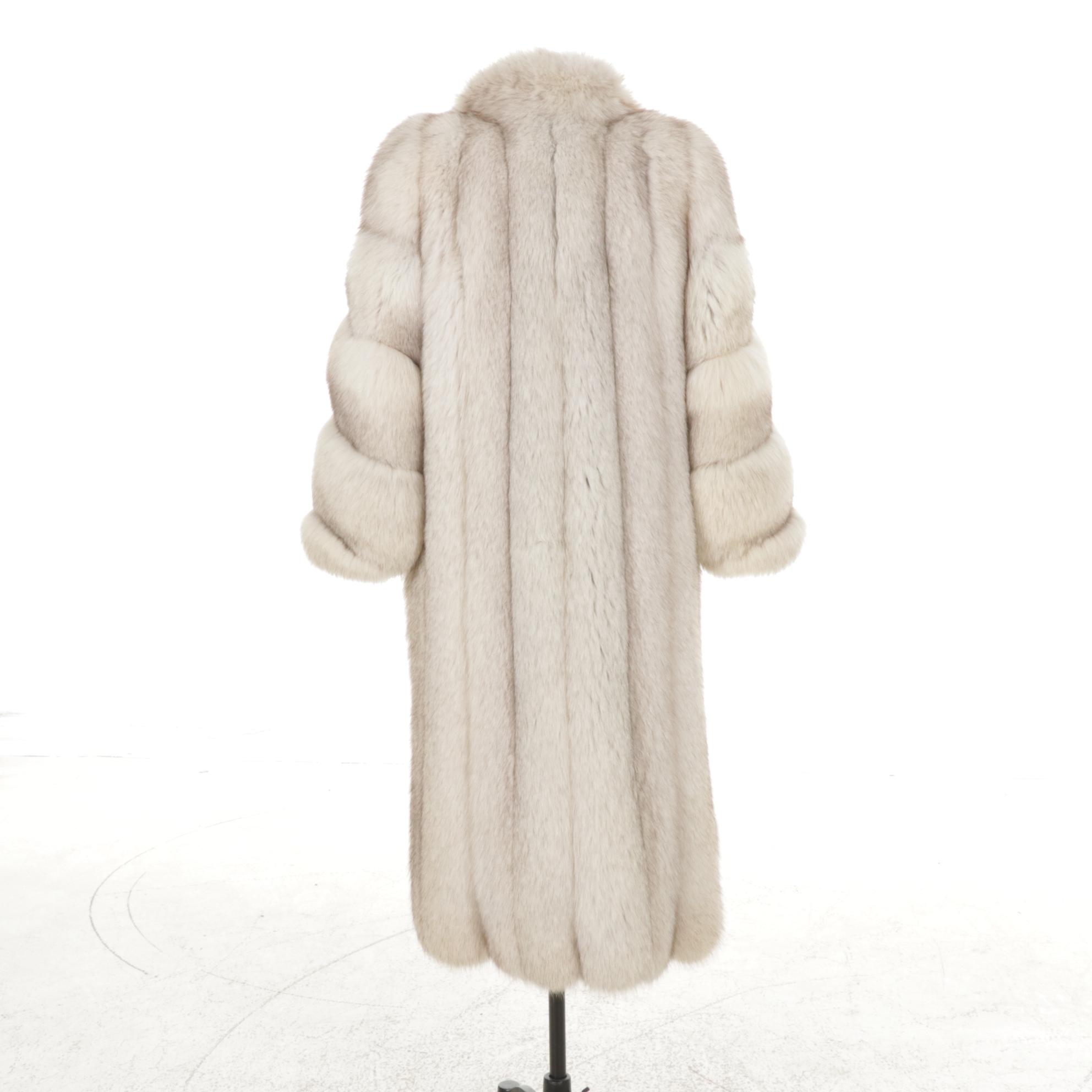 Blue Fox Fur Full Skin Long Coat by Berger Fur Co.