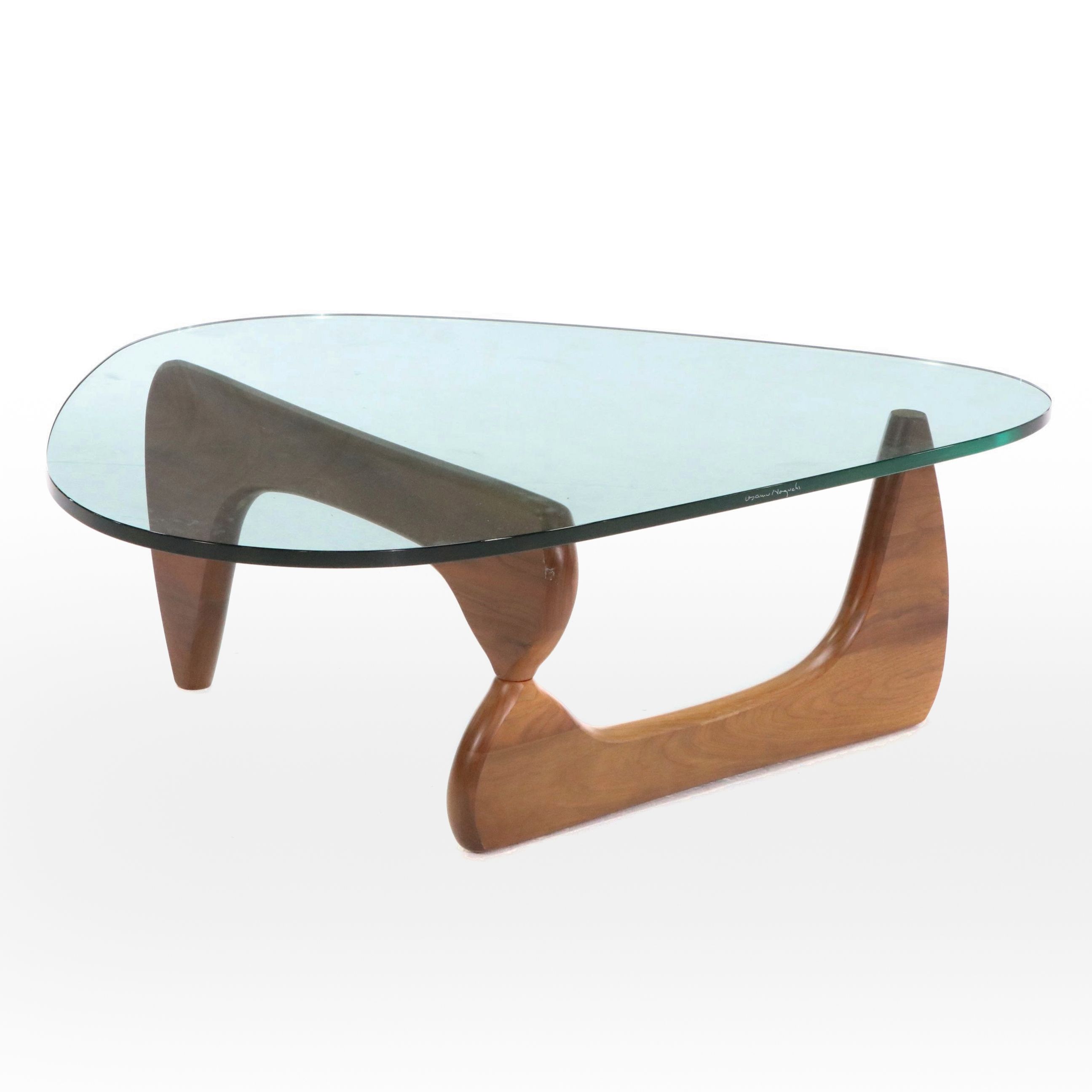 Isamu Noguchi for Herman Miller "Noguchi" Walnut and Glass Coffee Table