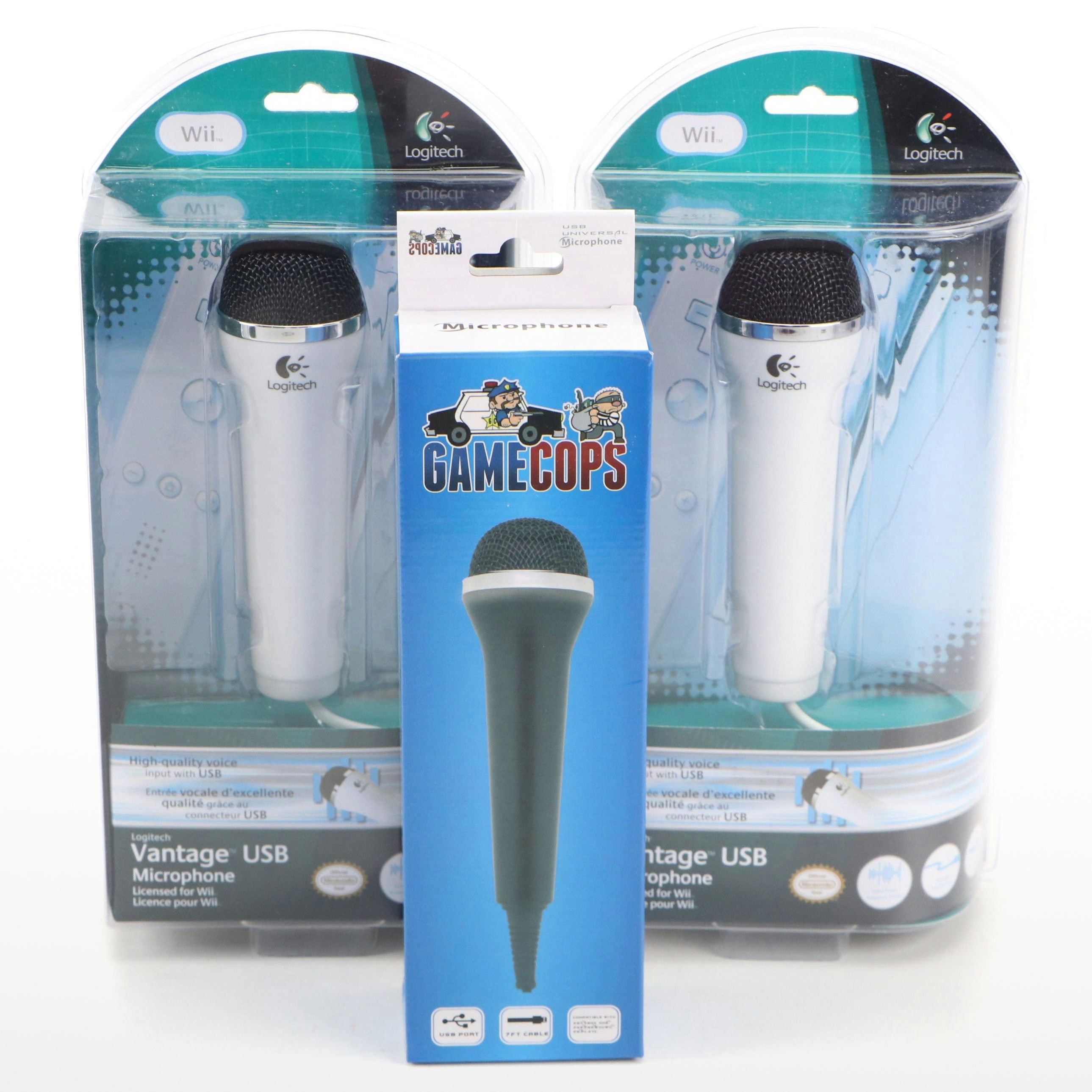 Logitech Vantage USB Microphones for Nintendo Wii with Game Cops Microphone