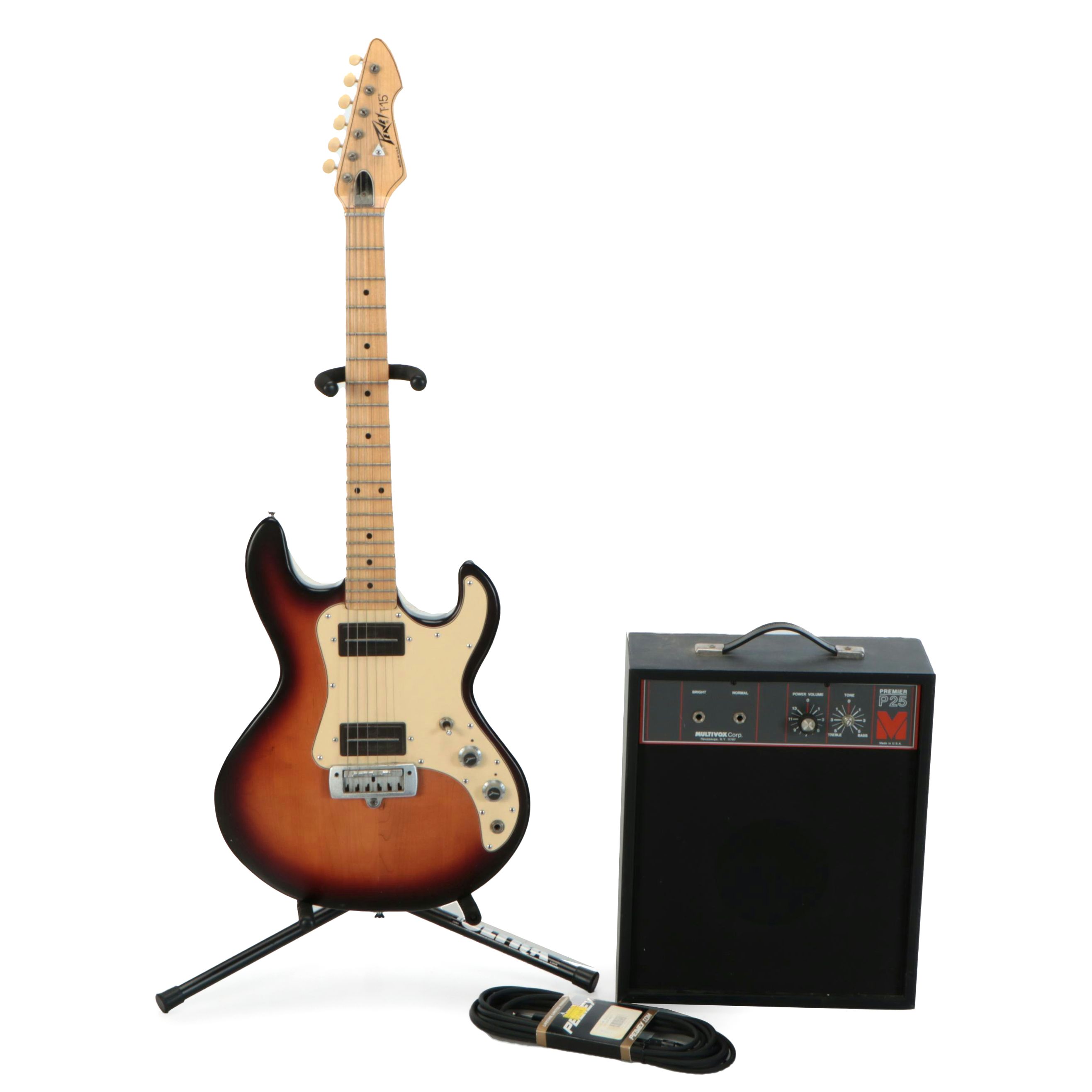 Peavey "Mississippi Mustang" Double Cutaway Sunburst Electric Guitar & Amplifier