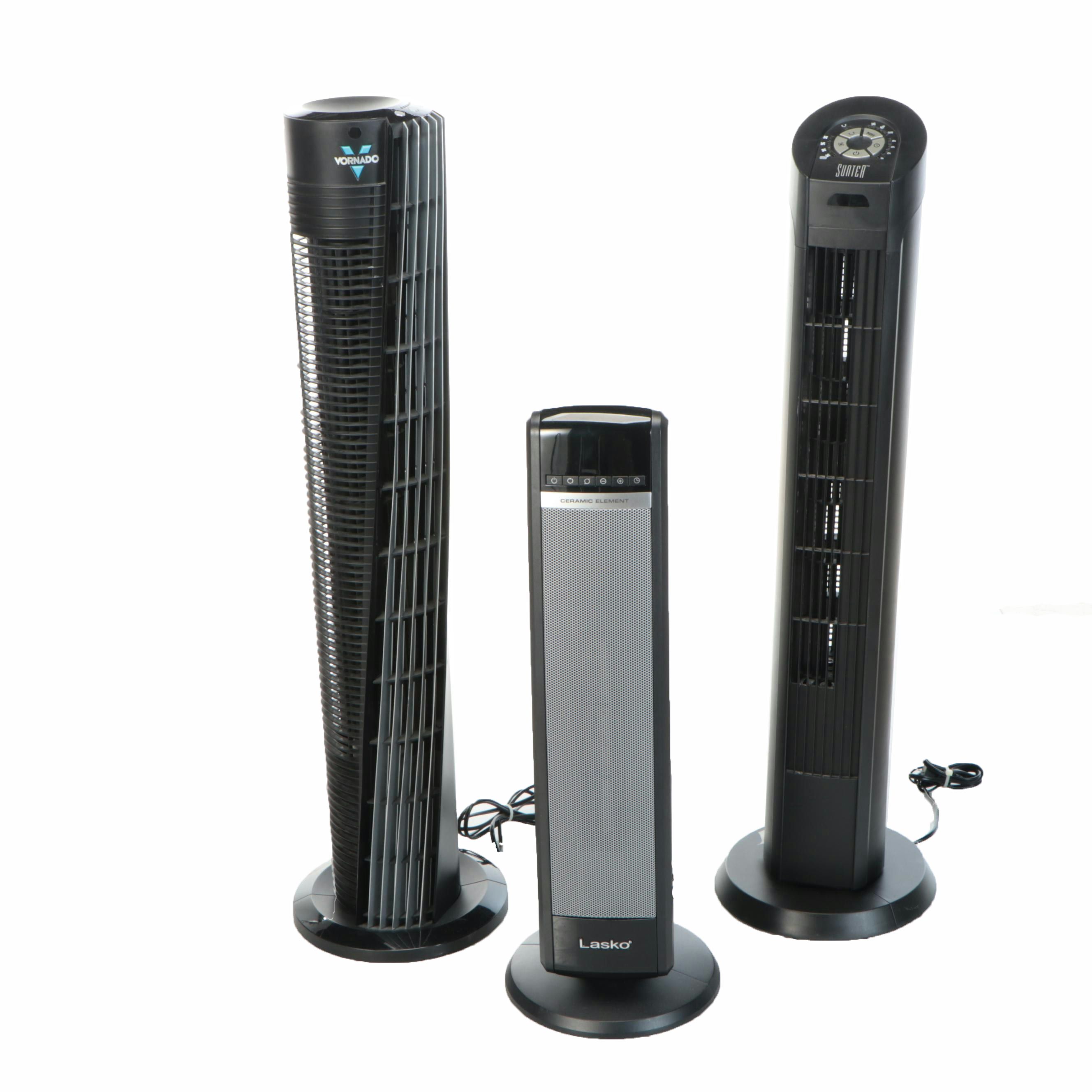 Vornado, Sunter and Lasko Tower Fans