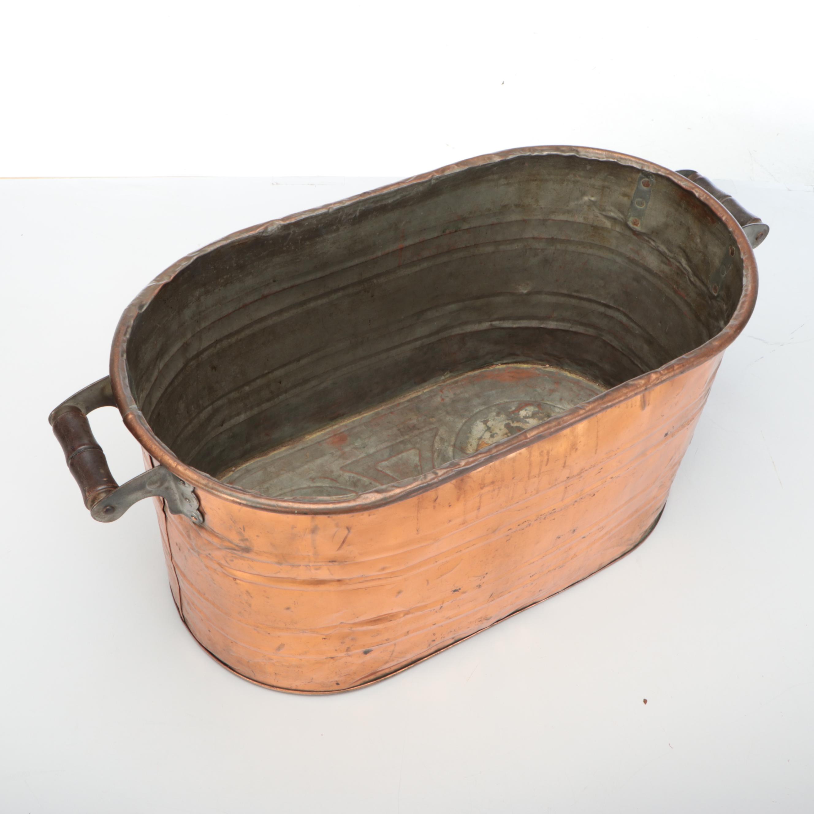Copper Boiler Wash Tub, Early 20th Century
