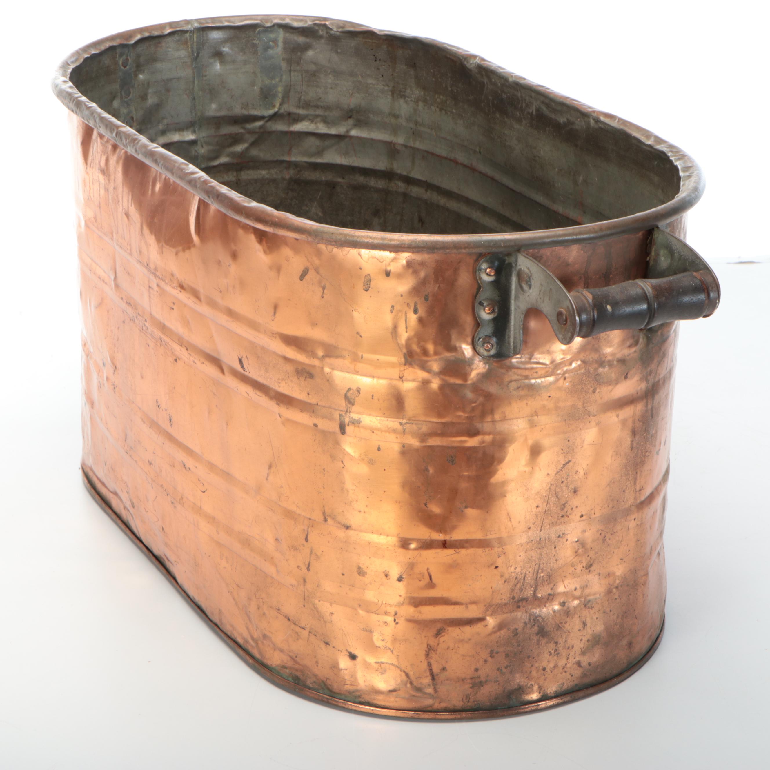 Copper Boiler Wash Tub, Early 20th Century