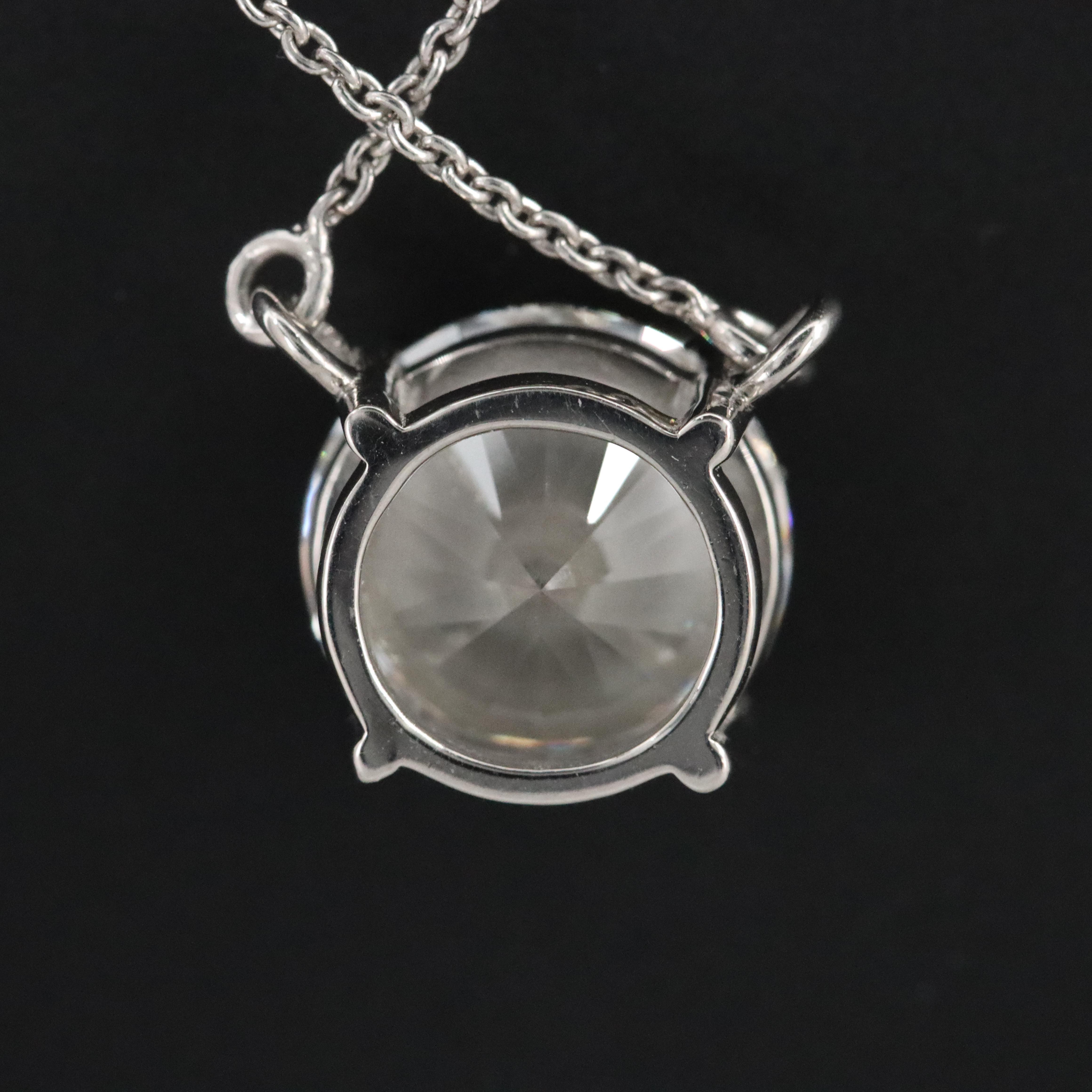 Platinum 4.02 CT Lab Grown Diamond Solitaire Necklace with IGI Report