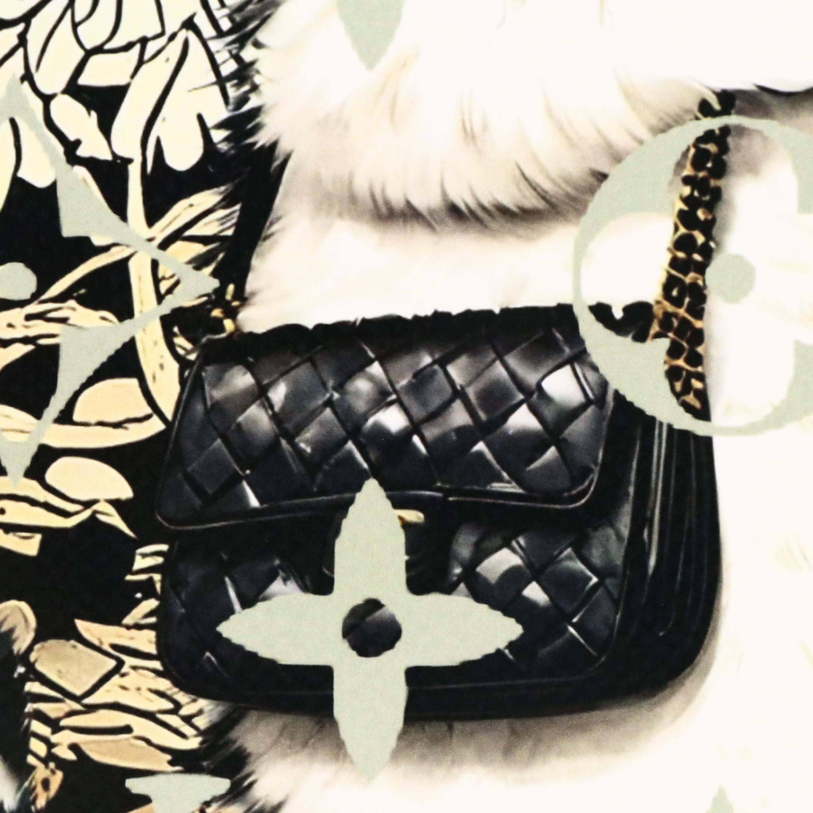 Death NYC Pop Art Digital Print Homage to Louis Vuitton x Chanel x Cat, 2024