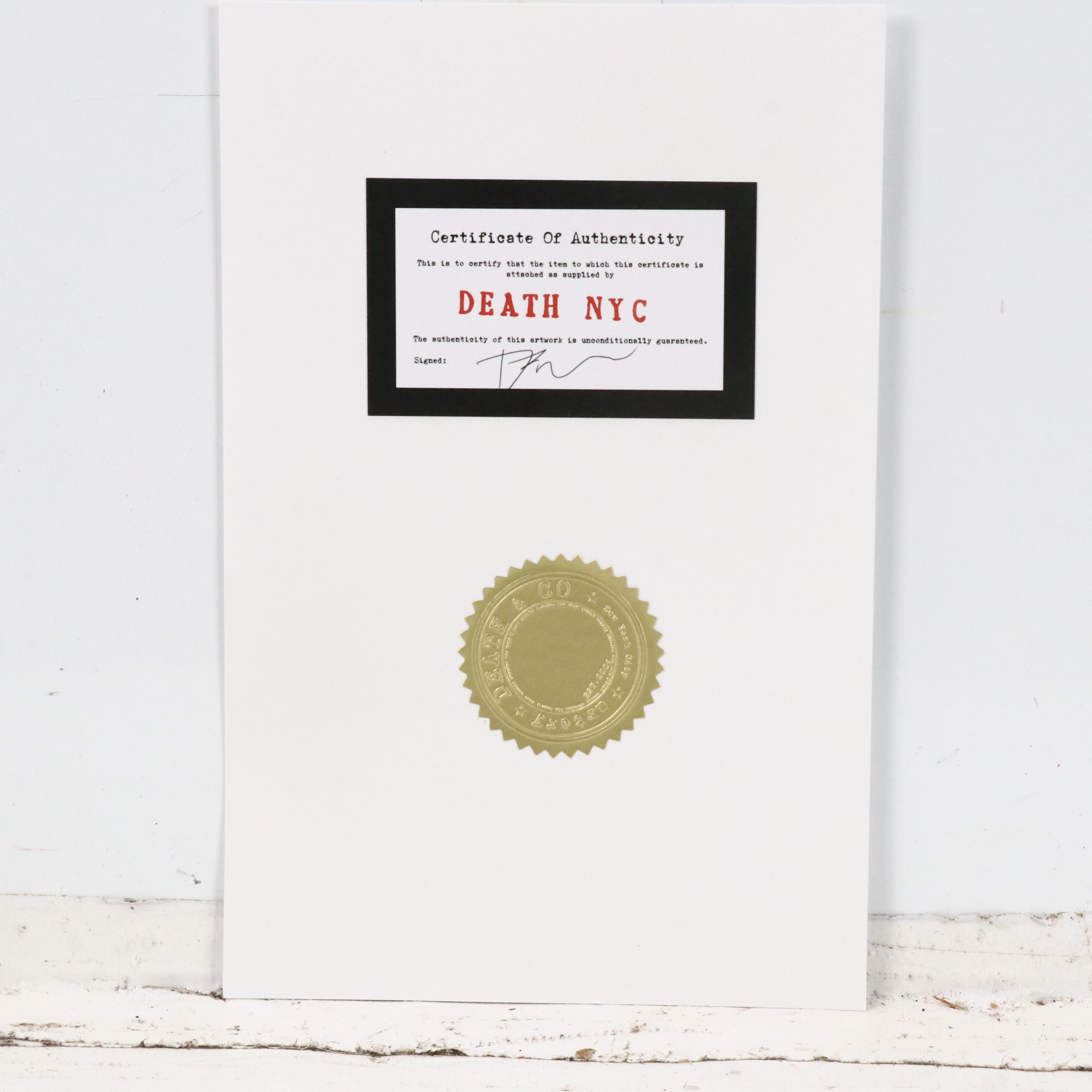 Death NYC Pop Art Digital Print Homage to Louis Vuitton x Chanel x Cat, 2024