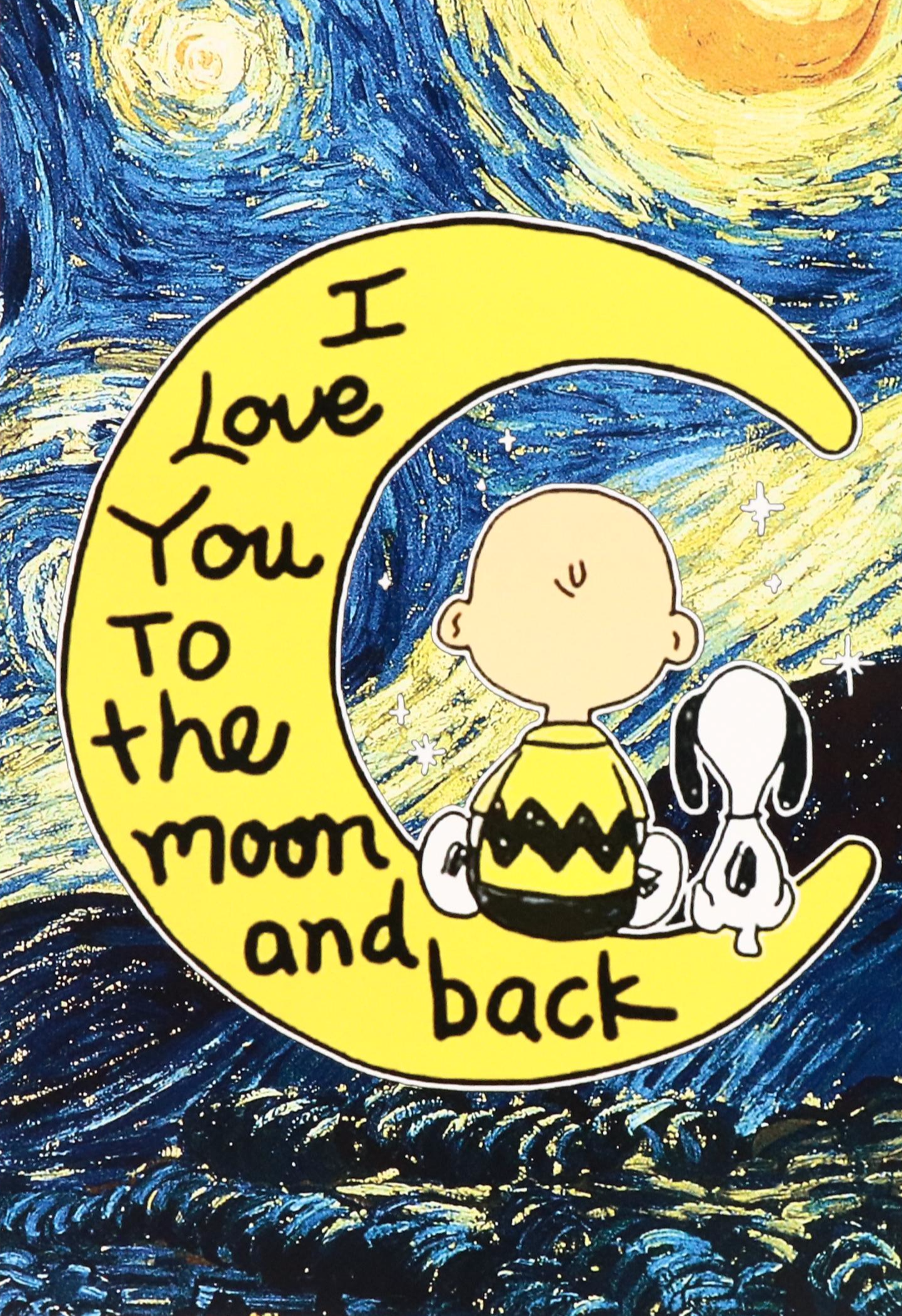 Death NYC Pop Art Digital Print Featuring Van Gogh, Charlie Brown & Snoopy, 2023