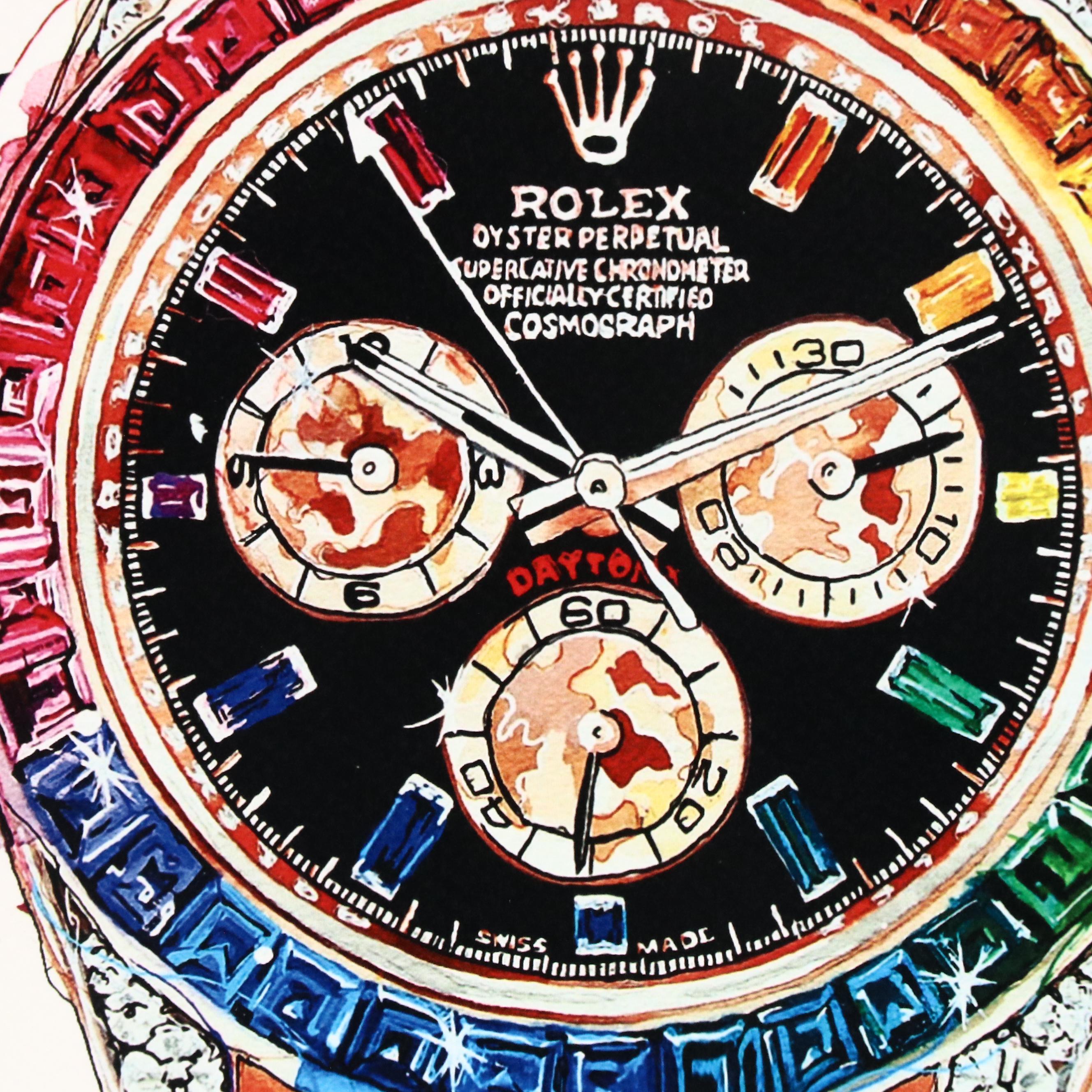 Death NYC Pop Art Digital Print Featuring Louis Vuitton x Melting Rolex, 2022