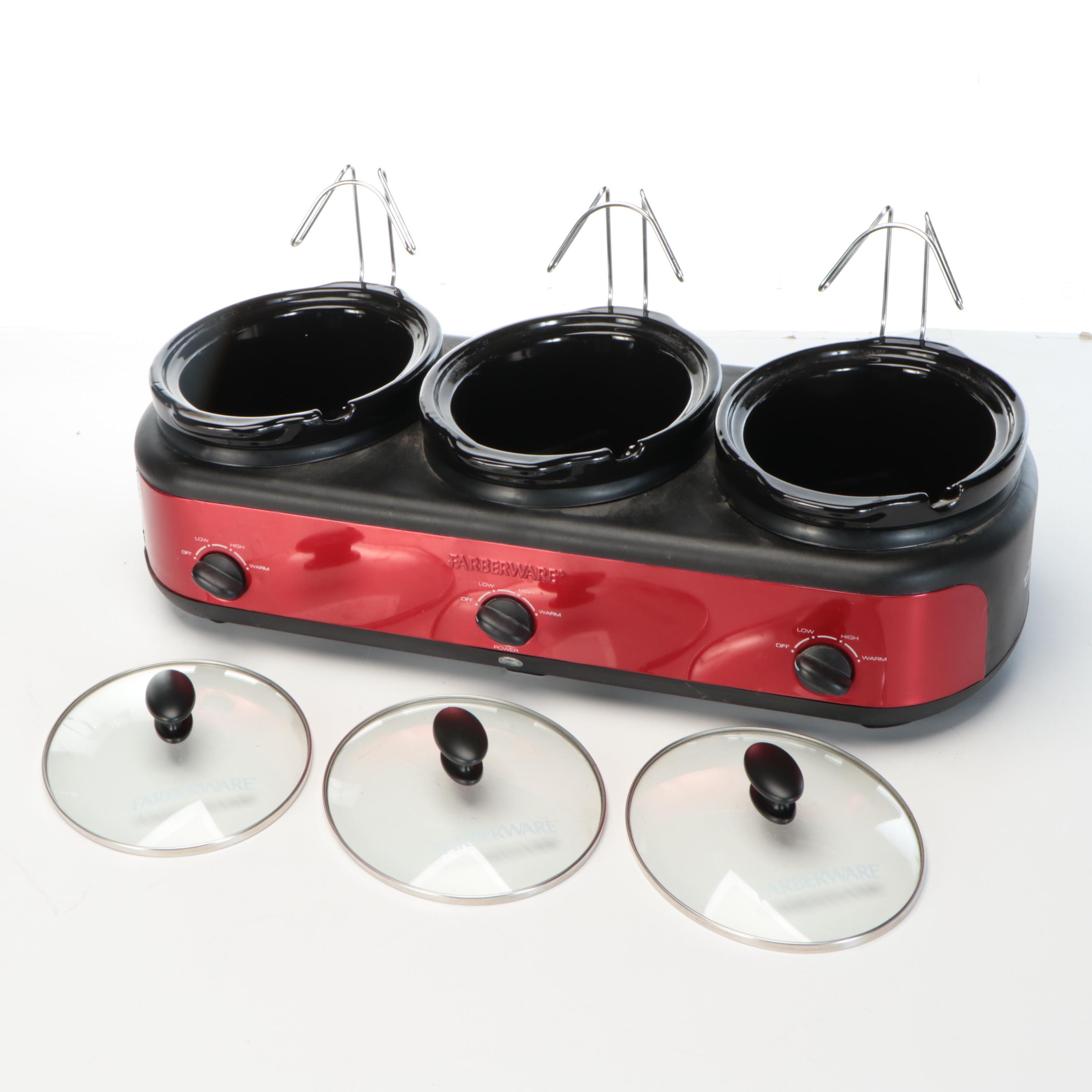 Farberware EWMST-325R Triple Slow Cooker