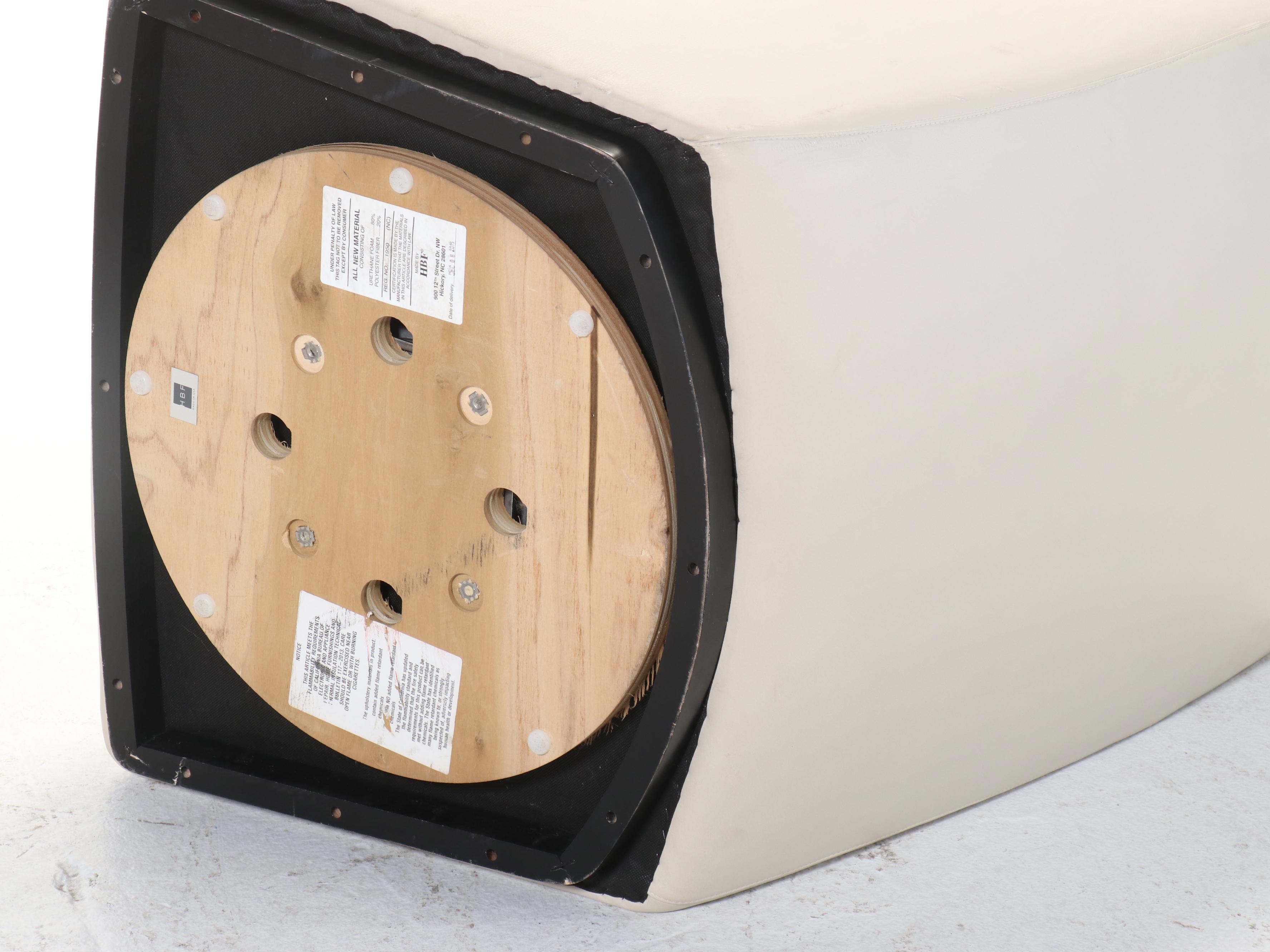 Hickory Business Furniture Modernist Style Leather Swivel Club Chair, 2015