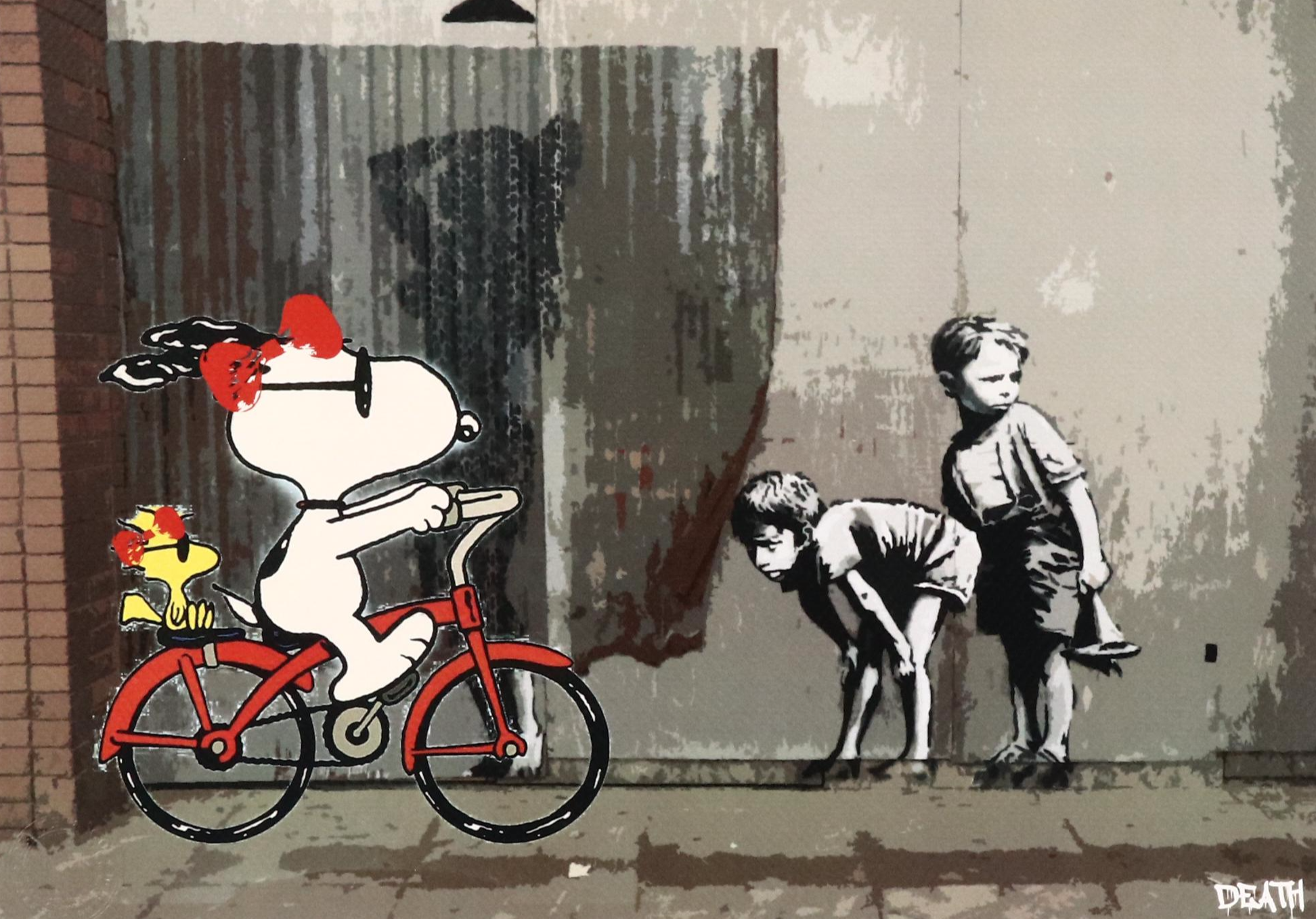 Death NYC Pop Art Digital Print Featuring Snoopy x Banksy