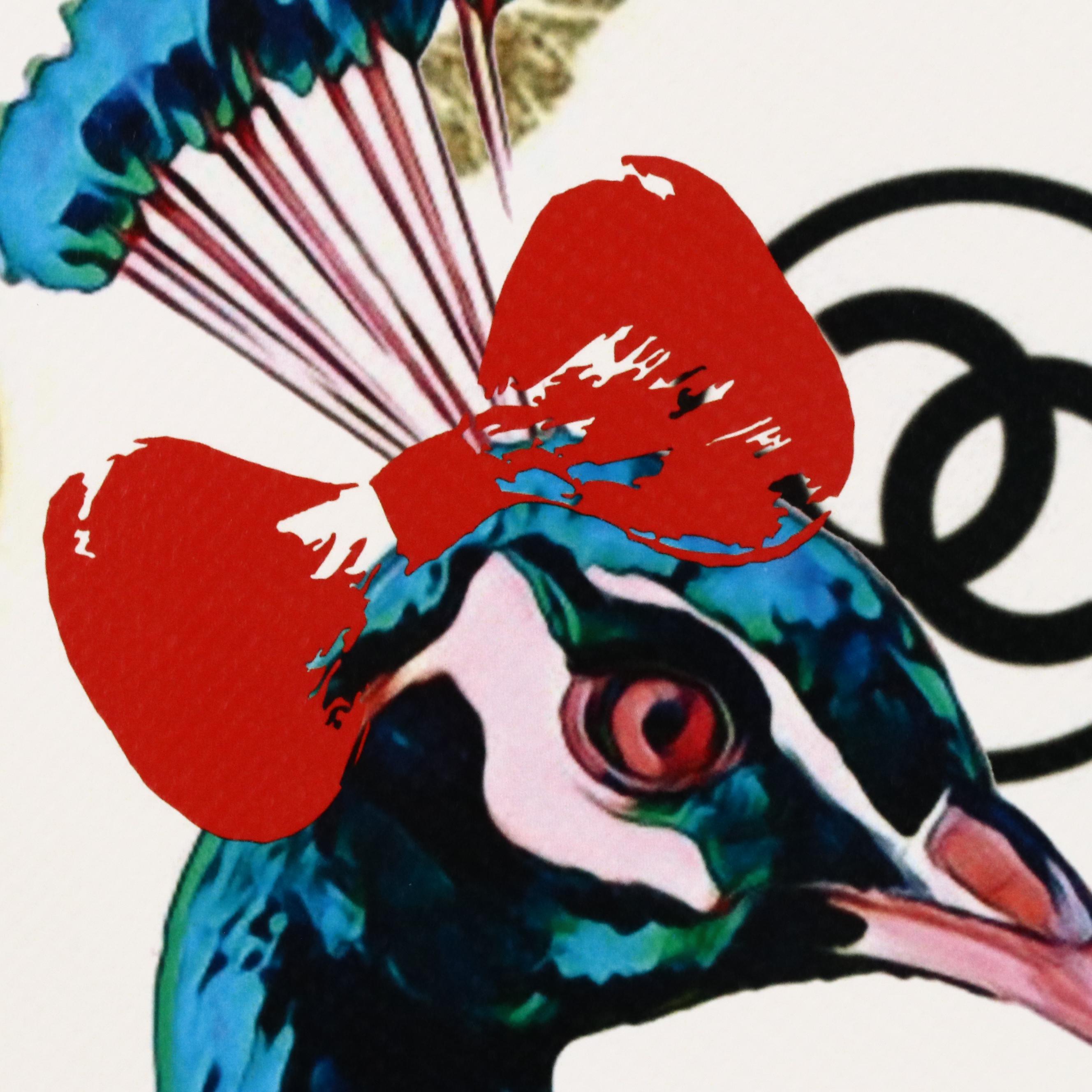 Death NYC Pop Art Digital Print Featuring Chanel x Affluent Peacock, 2024