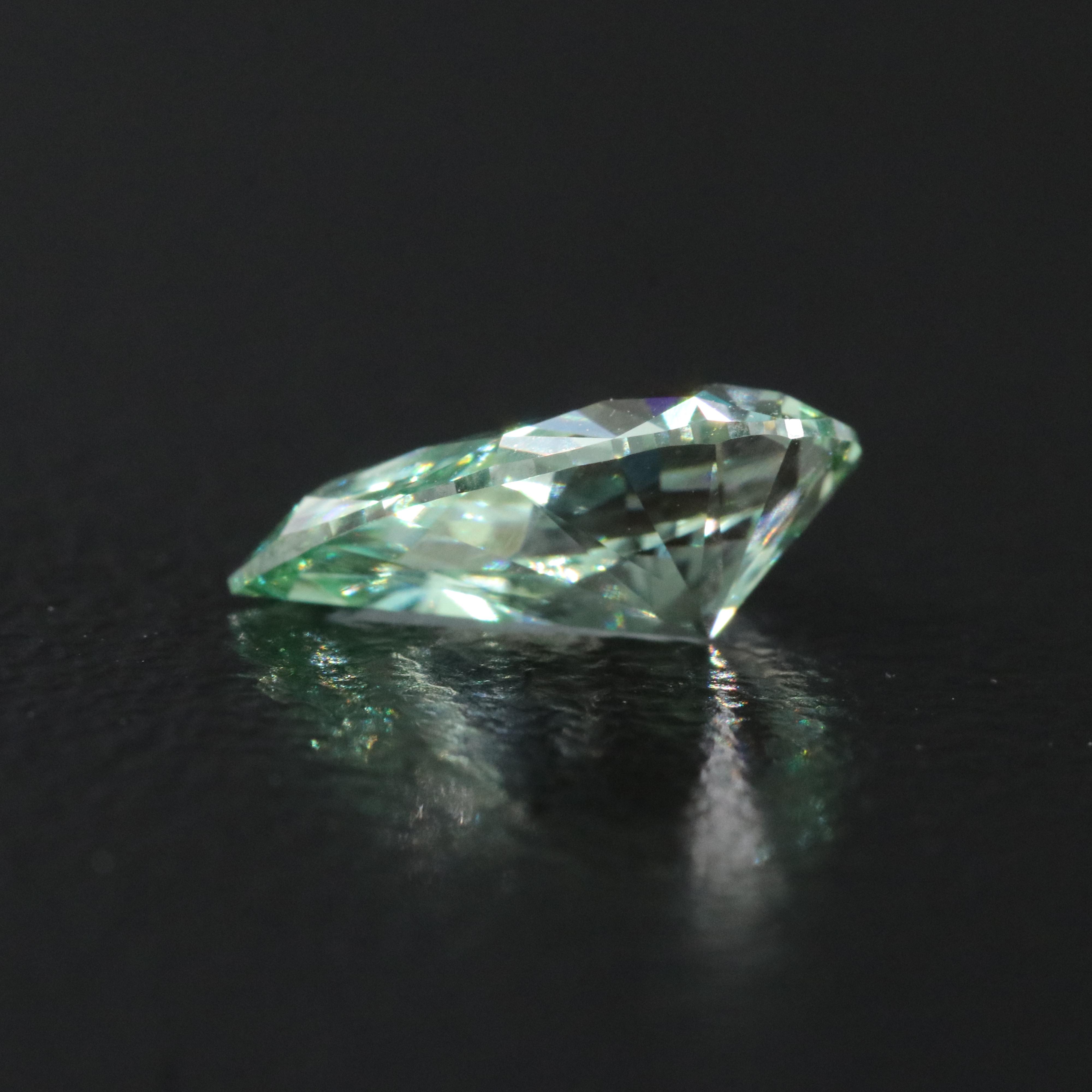 Loose 1.00 CT Lab Grown Fancy Green Diamond with IGI Report