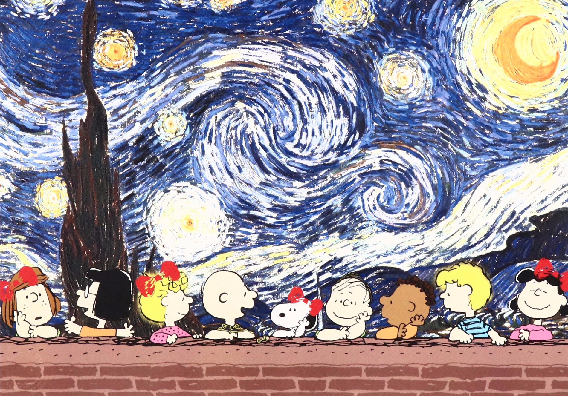 Death NYC Pop Art Digital Print Featuring Van Gogh x Peanuts, 2022