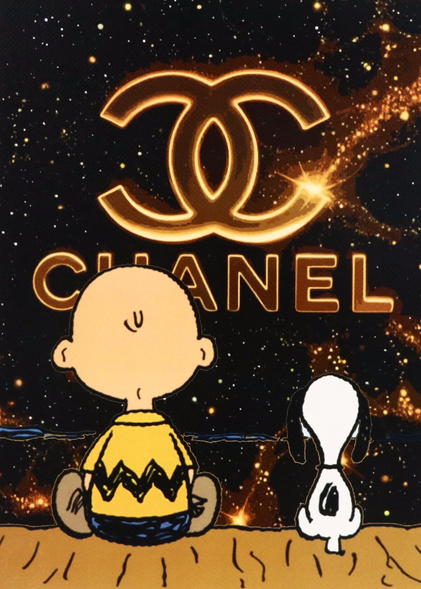 Death NYC Pop Art Digital Print Featuring Charlie Brown & Snoopy x Chanel, 2024