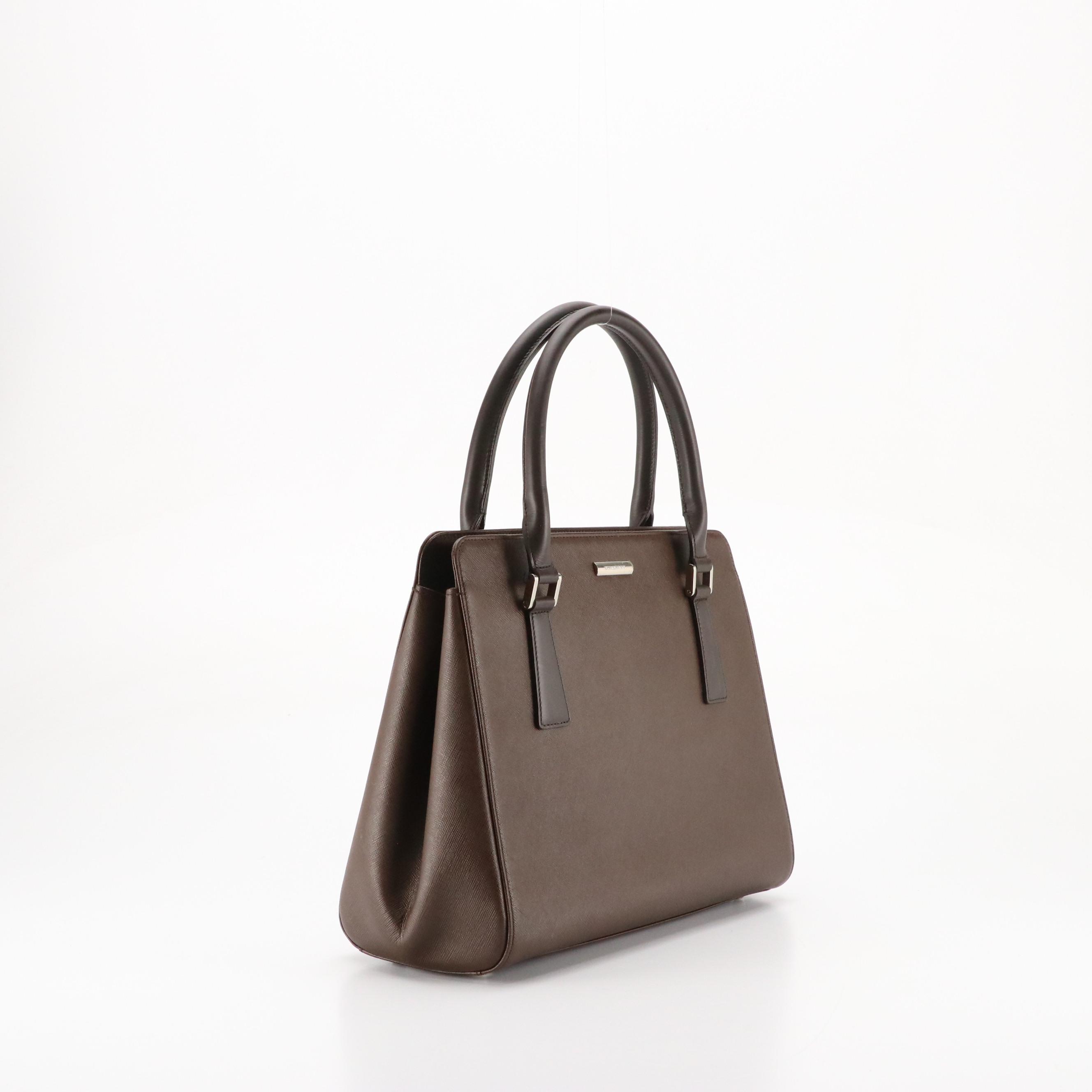 Burberry Brown Saffiano Leather Handbag