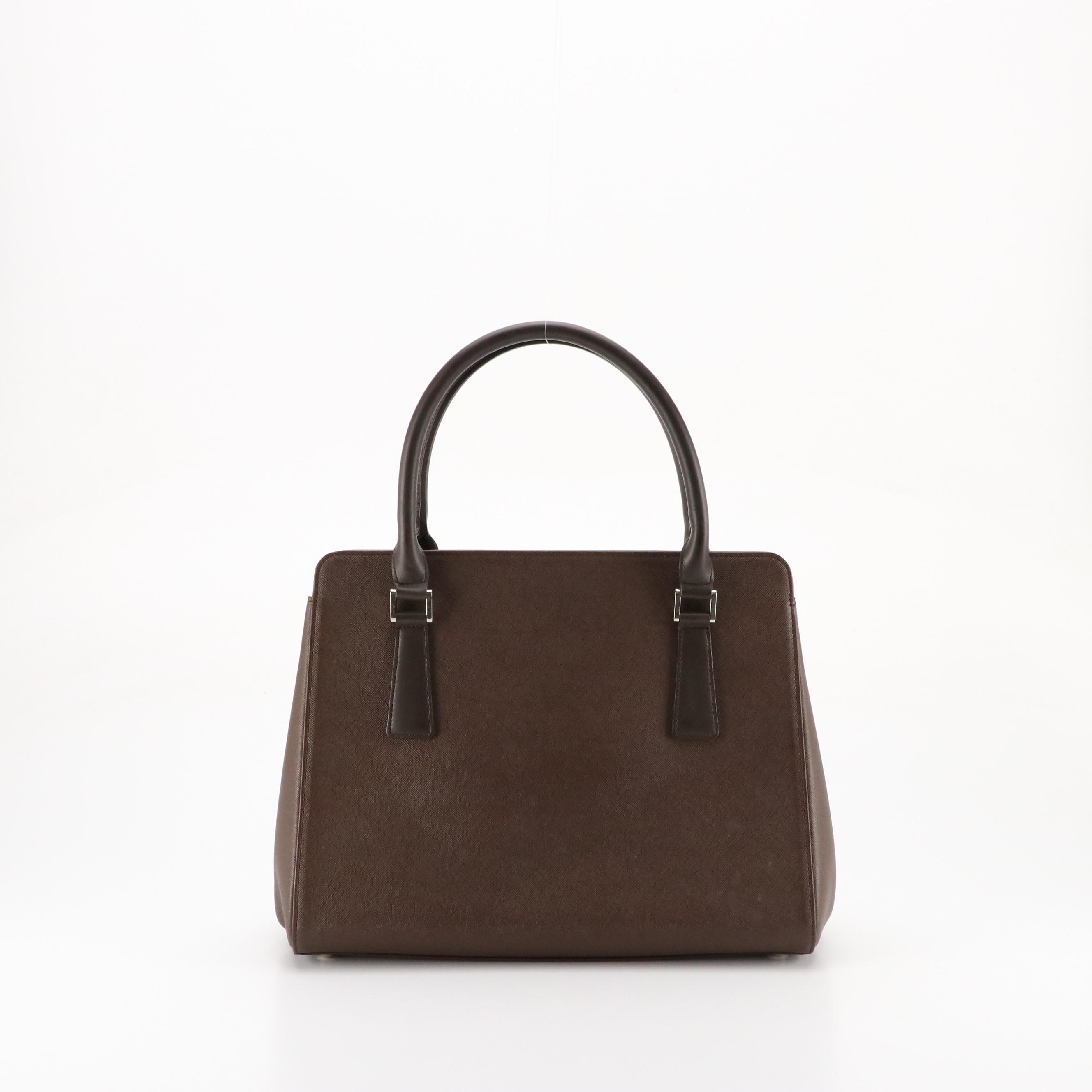 Burberry Brown Saffiano Leather Handbag