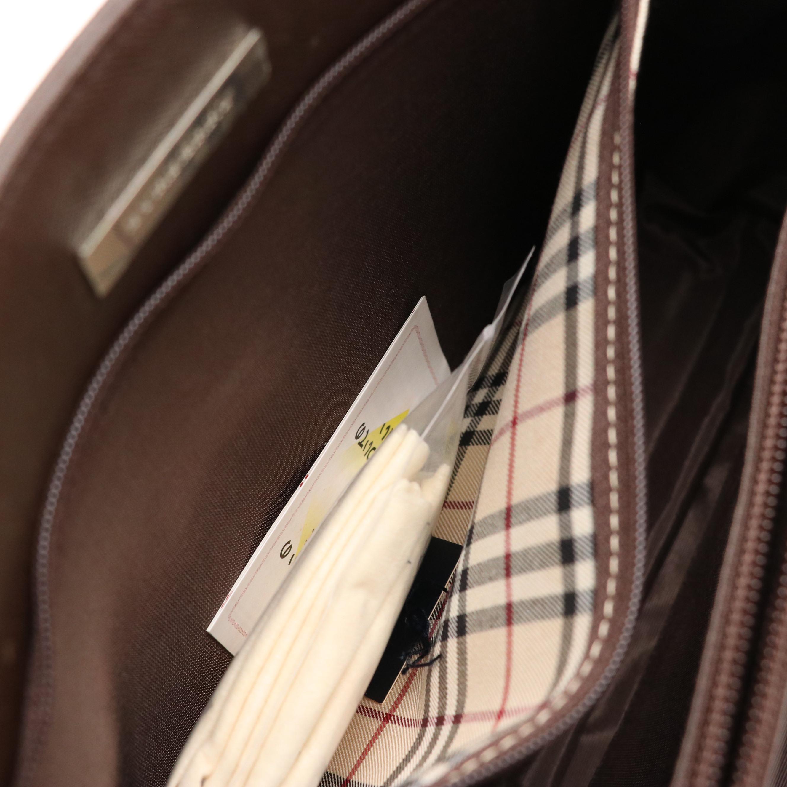 Burberry Brown Saffiano Leather Handbag