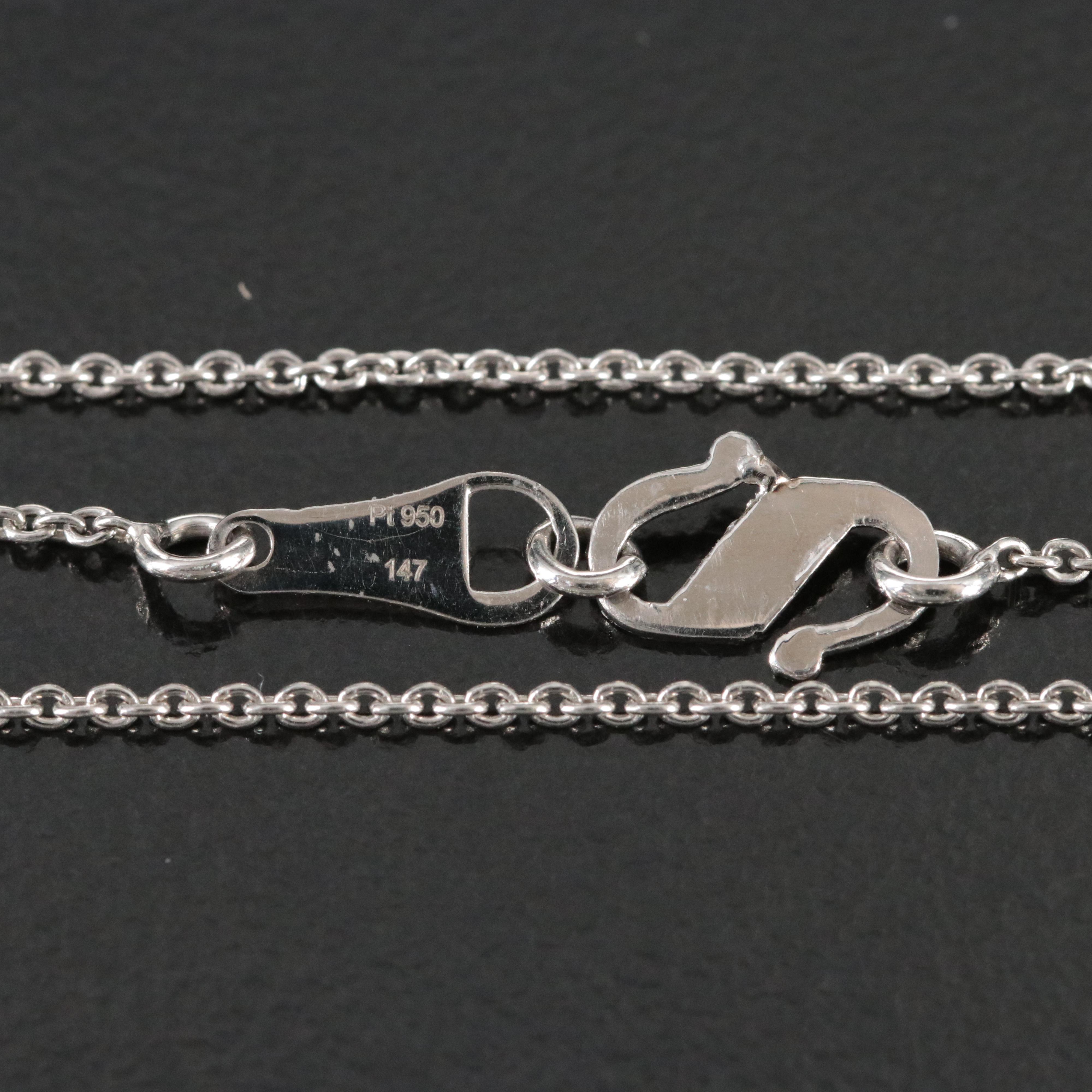 Platinum 6.01 CT Lab Grown Diamond Solitaire Necklace with IGI Report