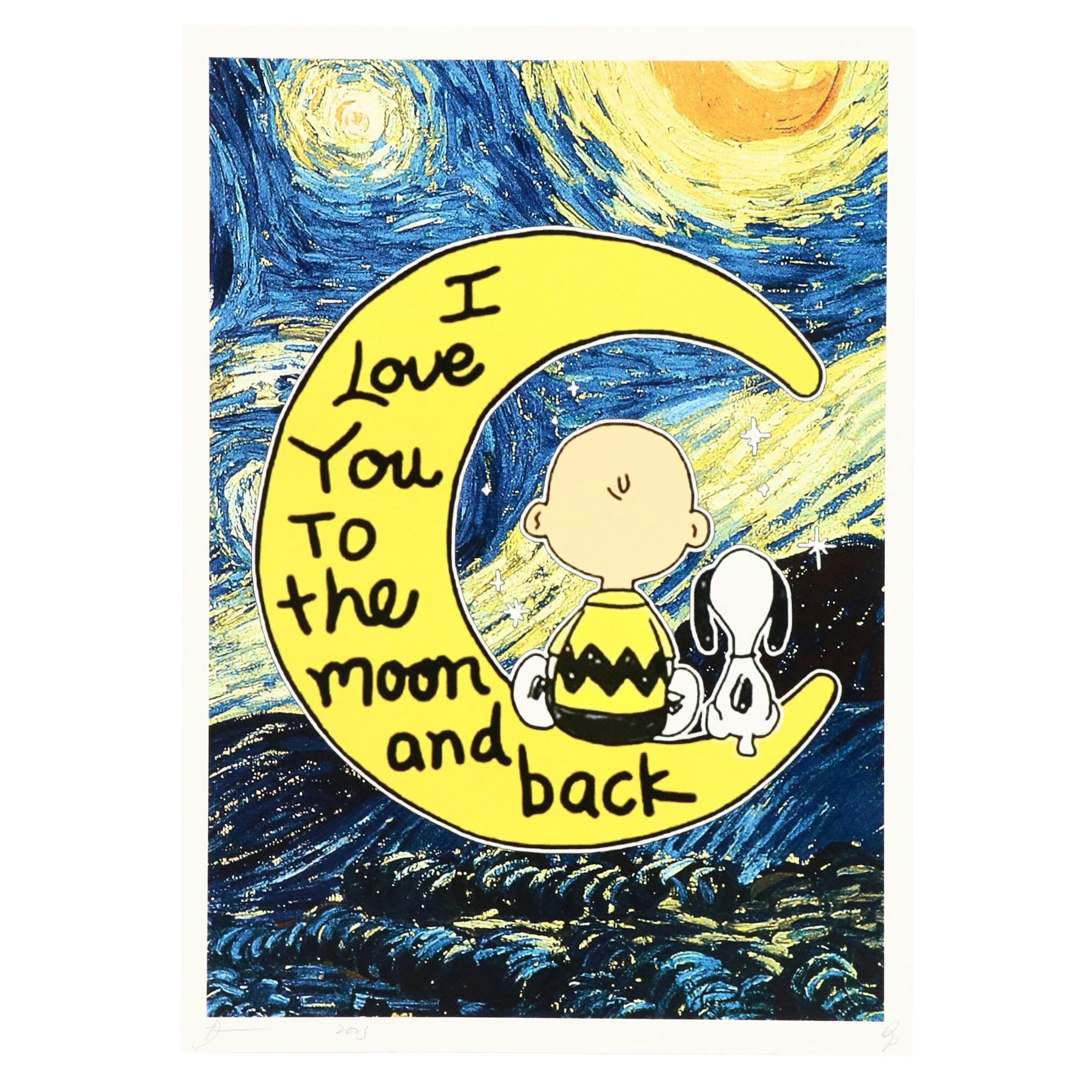 Death NYC Pop Art Digital Print Featuring Van Gogh, Charlie Brown & Snoopy, 2023