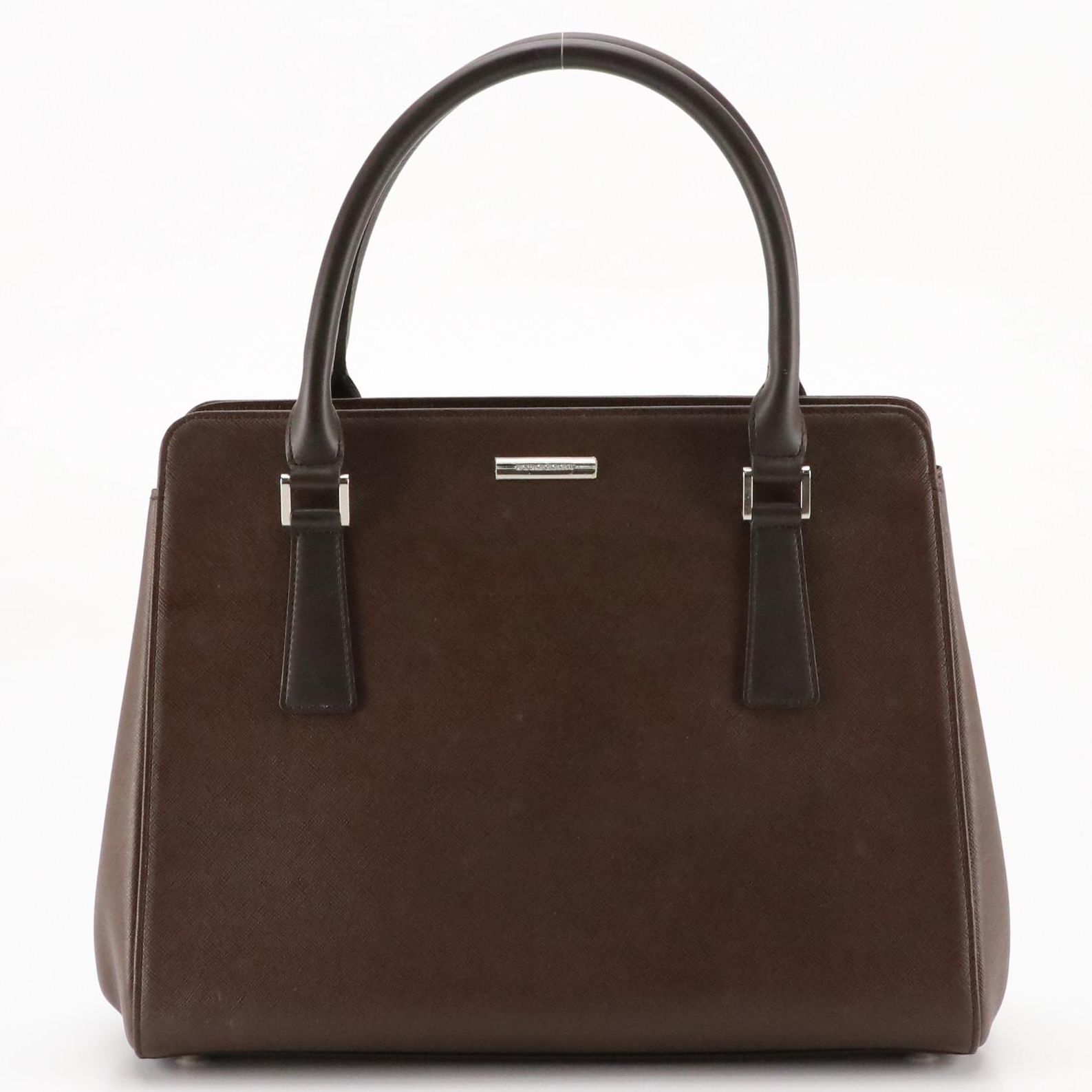 Burberry Brown Saffiano Leather Handbag