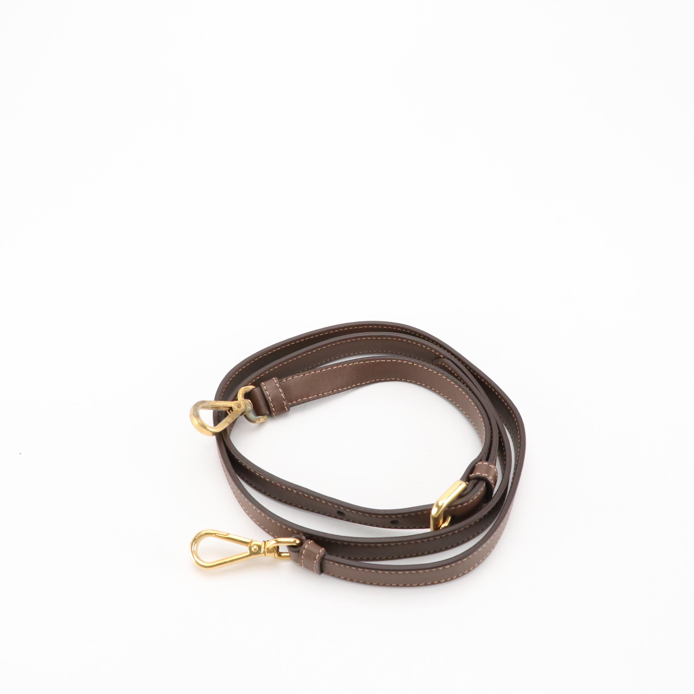 Prada Two-Way Tote in Brown Logo Jacquard and Brown Leather Trim