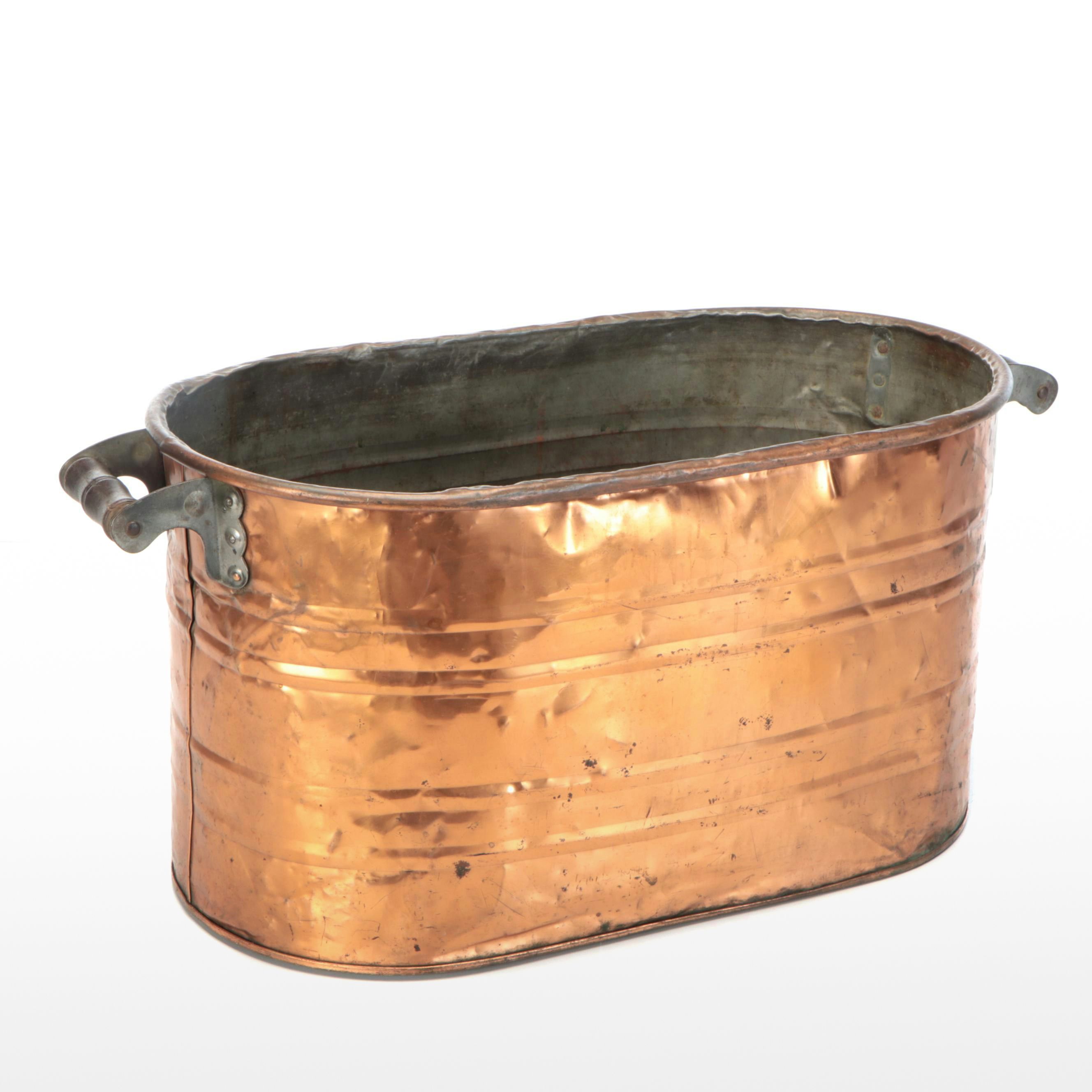 Copper Boiler Wash Tub, Early 20th Century