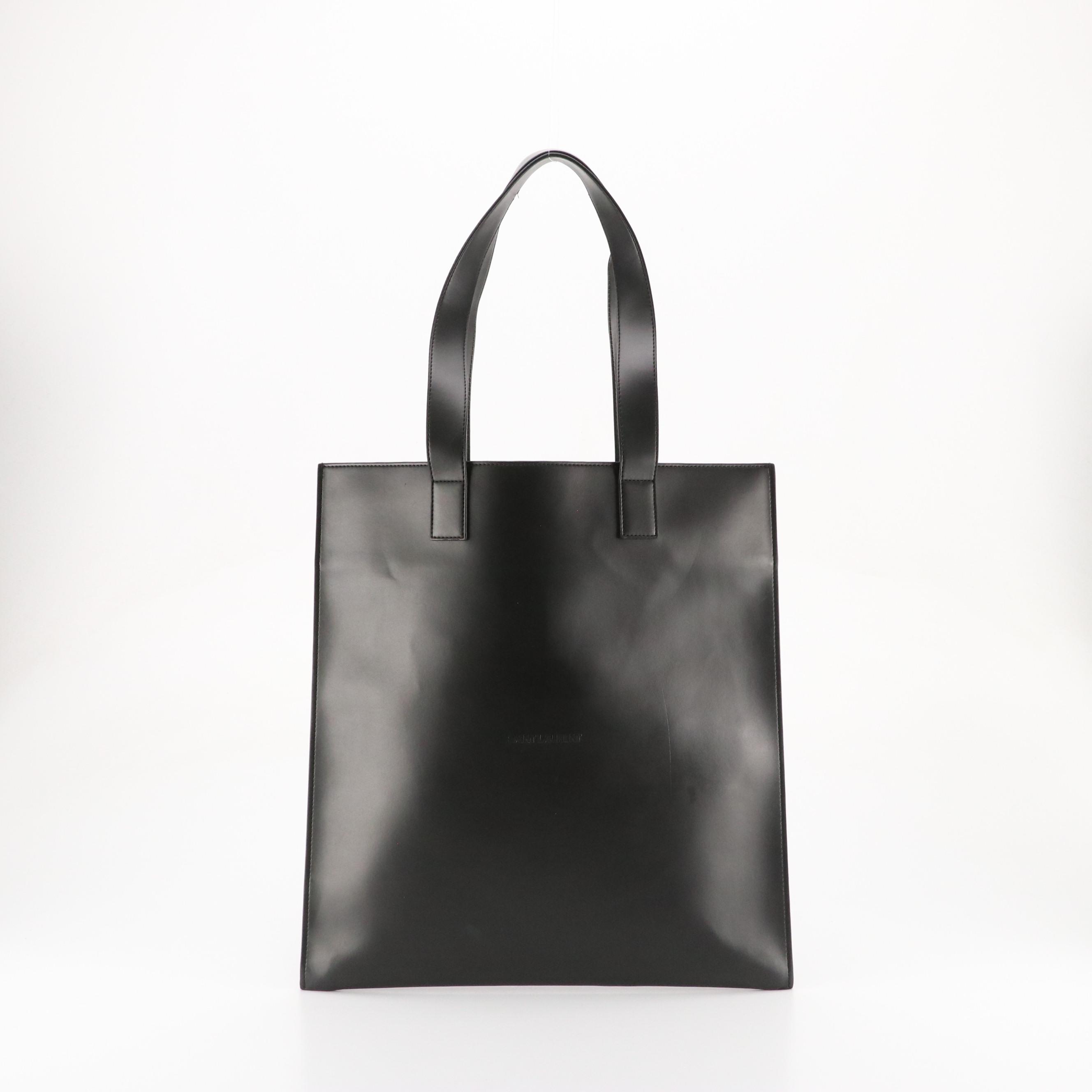 Saint Laurent Rive Droite Tote Bag in  Black Appleskin