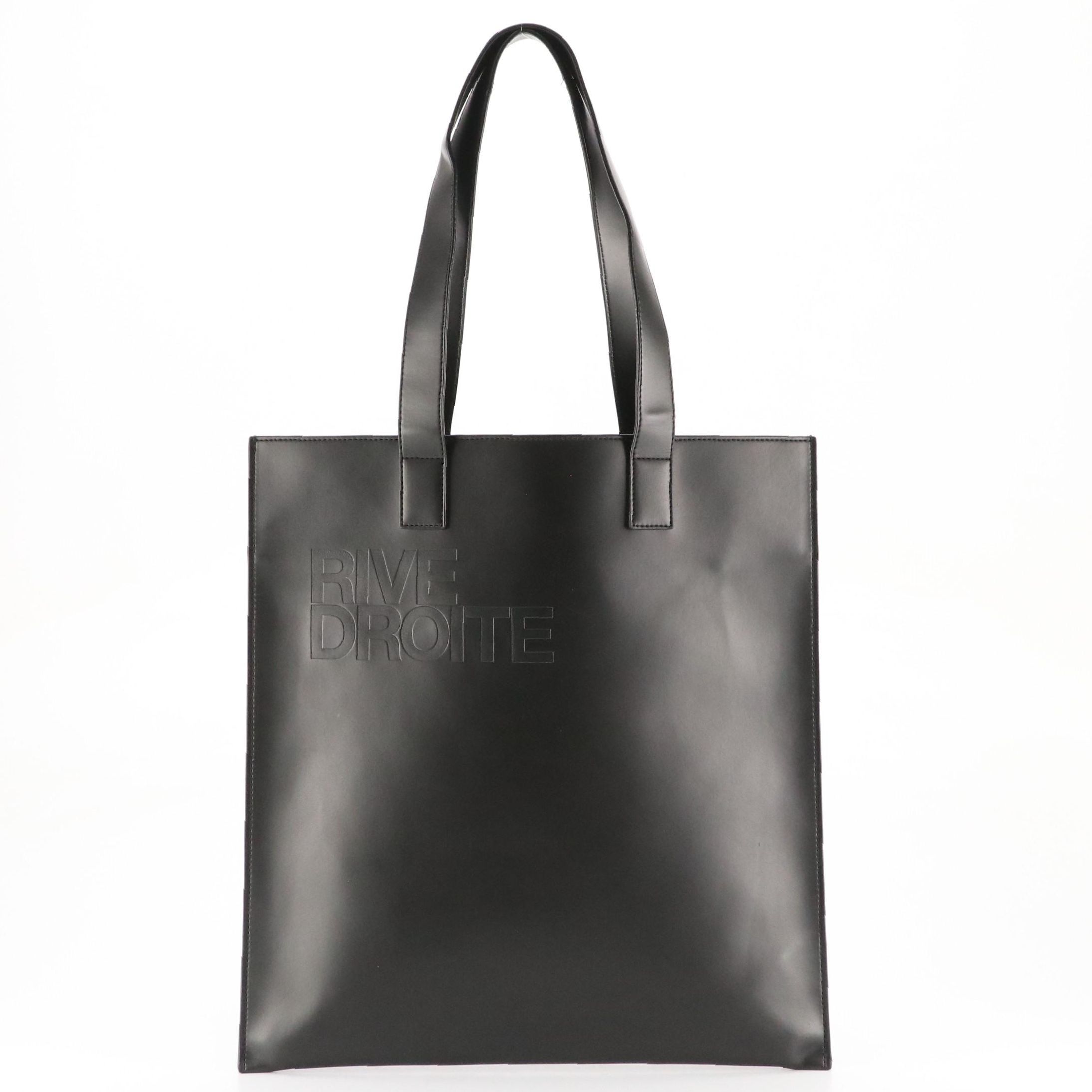 Saint Laurent Rive Droite Tote Bag in  Black Appleskin