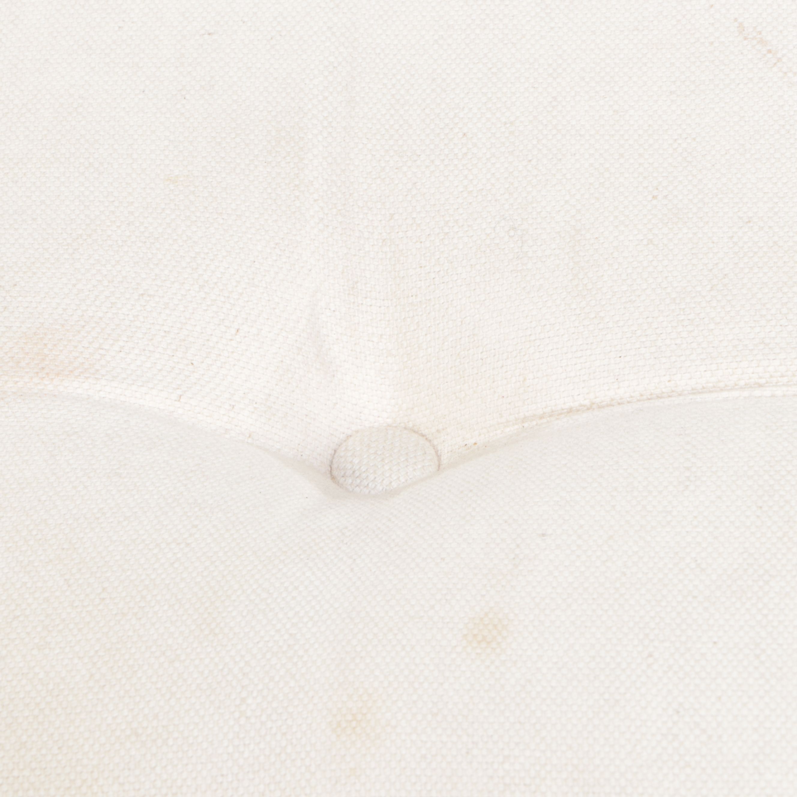 Ballard Designs "Briar" Button-Tufted Fabric Upholstered Ottoman