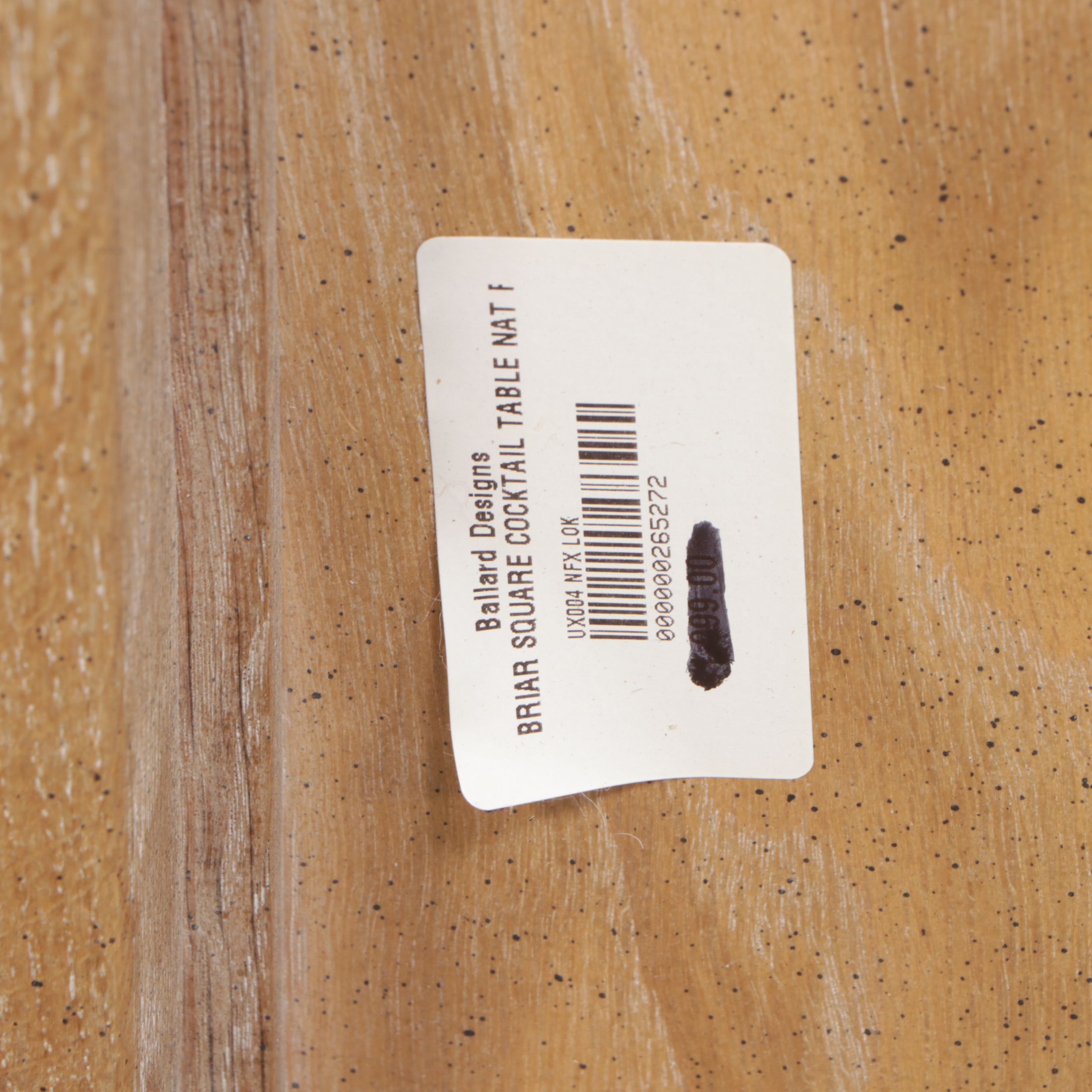 Ballard Designs "Briar" Button-Tufted Fabric Upholstered Ottoman