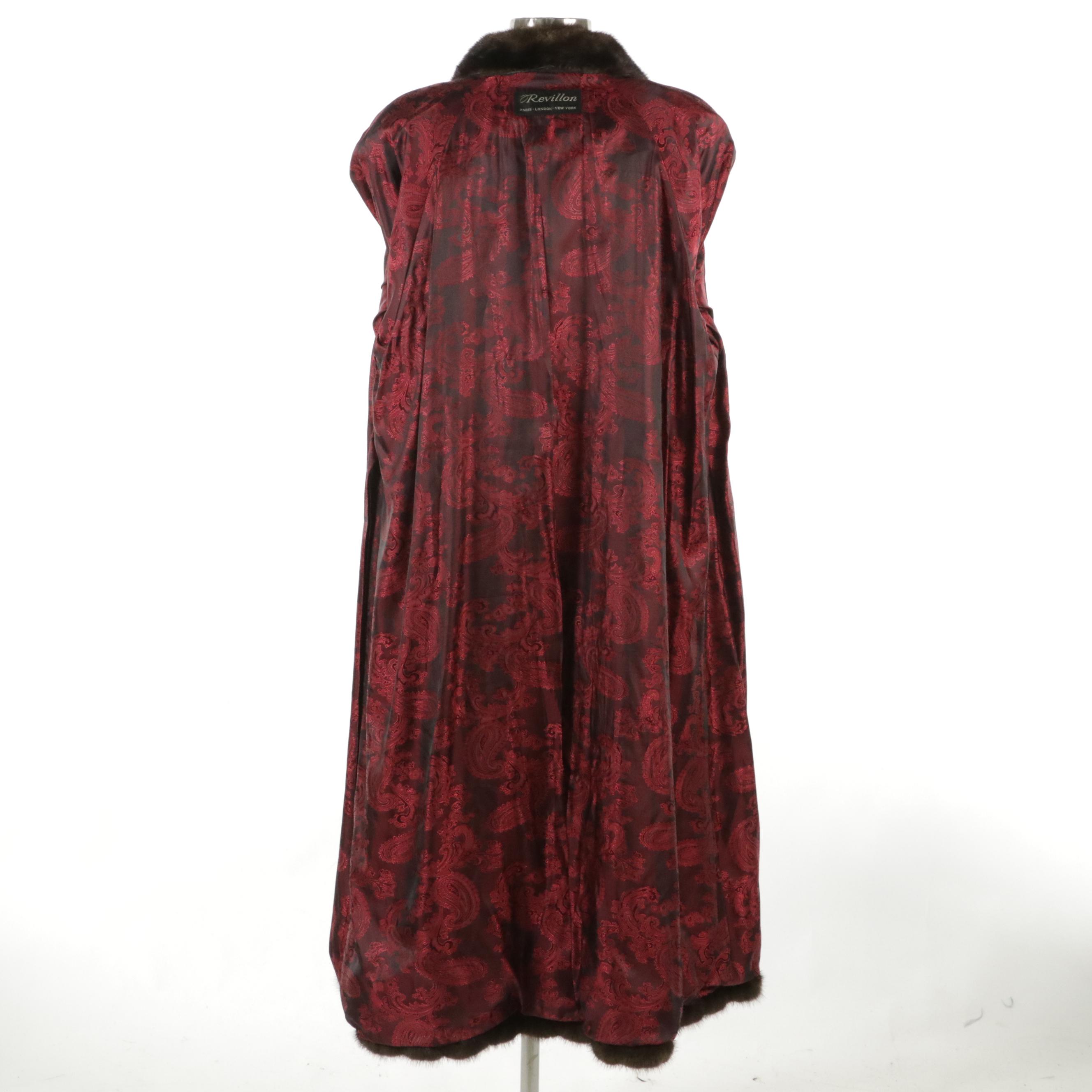 Revillon/Saks Fifth Avenue Mink Fur Coat with Vincent & Bill Mink Fur Beret