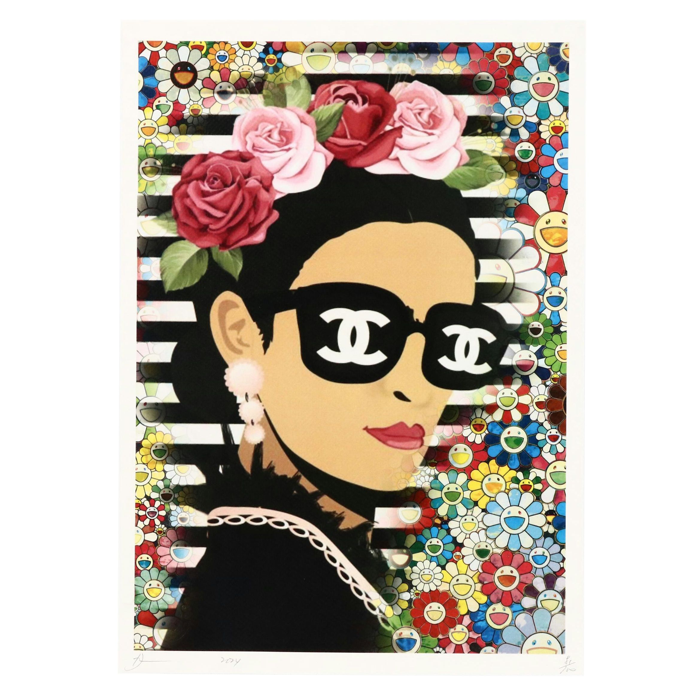 Death NYC Pop Art Digital Print Featuring Chanel x Murakami, 2024